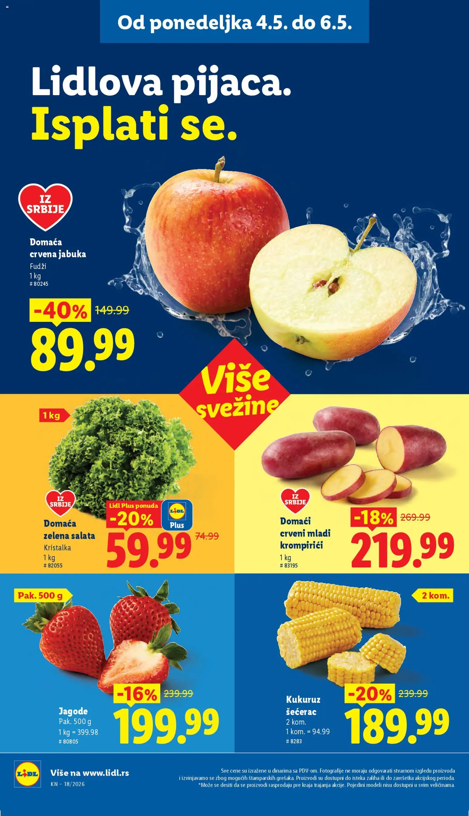 Lidl katalog - važi od 30.04.2026 | Strana: 92 | Proizvode: Jagode, Salata, Kukuruz šećerac, Kukuruz