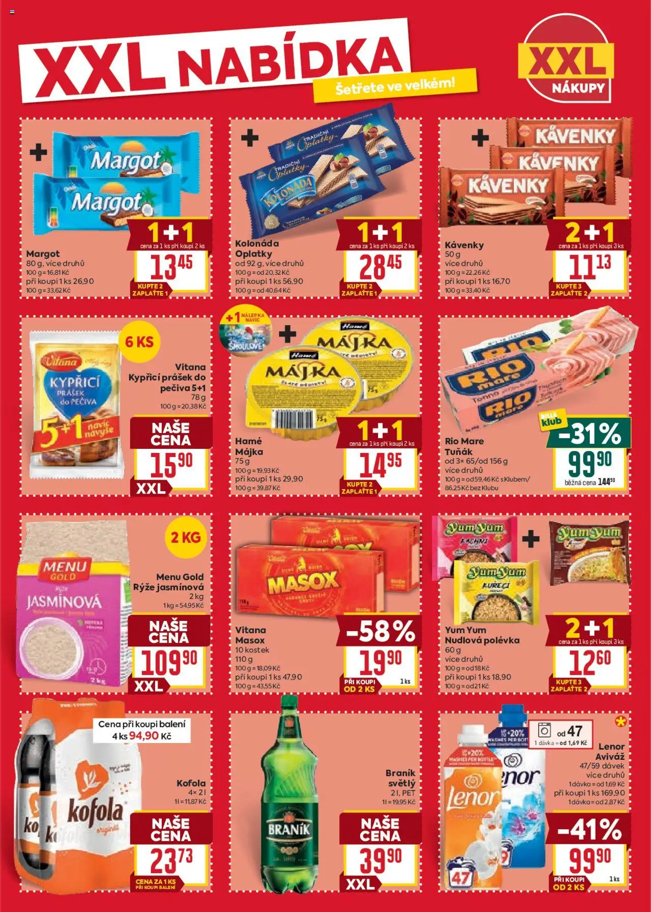 Billa Velký leták od 10.09.2025 | Strana: 11 | Produkty: Tuňák, Lenor, Rýže, Rio mare