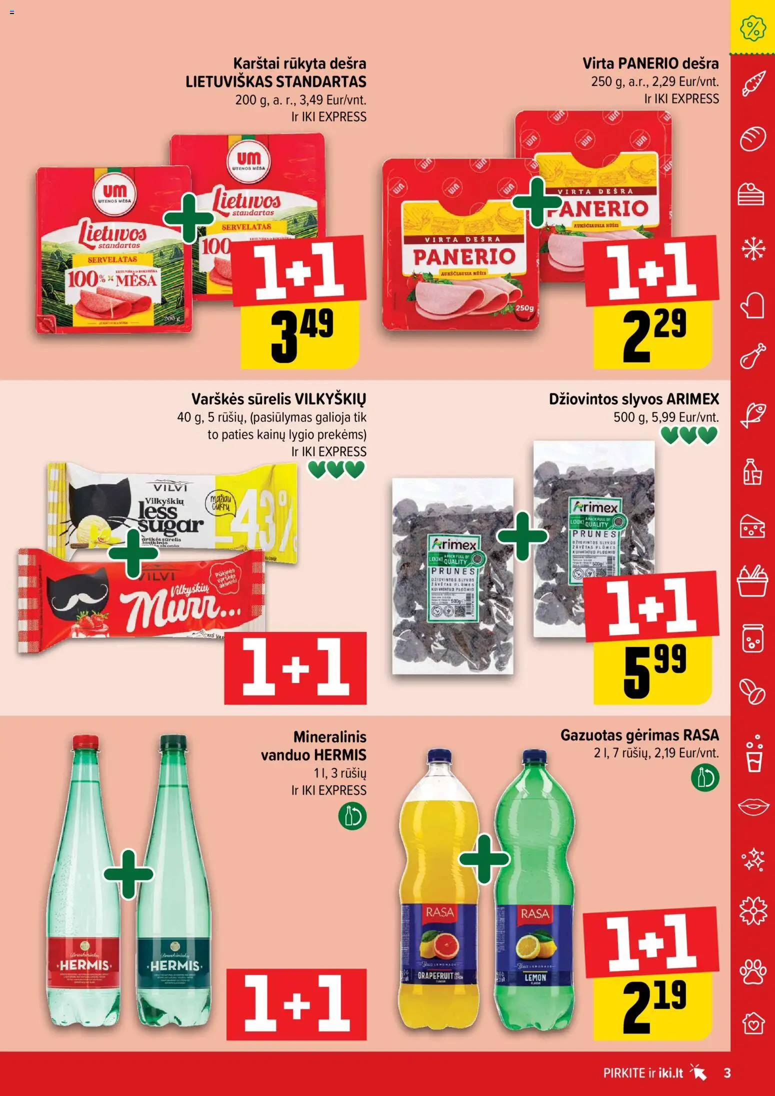 IKI akcijos nuo 09.03.2026 | Puslapis: 3 | Prekių: Sūrelis, Dešra