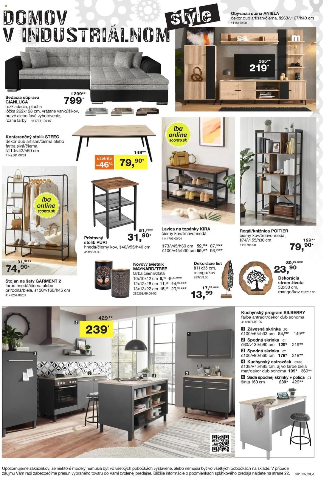 Sconto nábytok leták │ platný od 06.08.2025 | Strana: 20 | Produkty: Sedacia súprava, Skrinka, Kuchynský ostrovček, Ostrovček