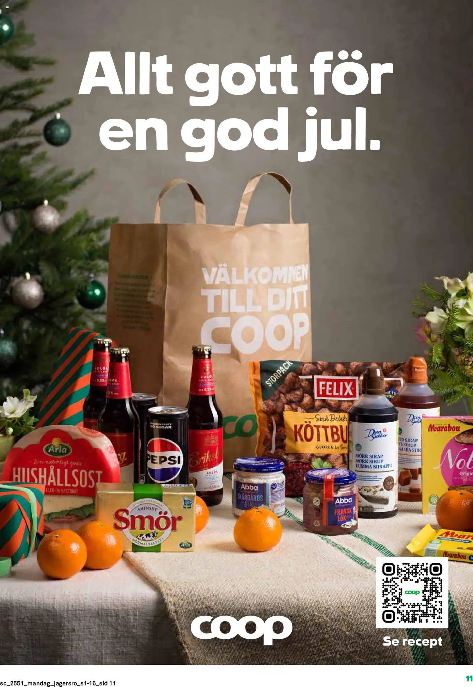 Coop Forum reklamblad aktuell från 15.12.2025 | Sida: 11 | Produkter: Pepsi, Hushållsost, Smör