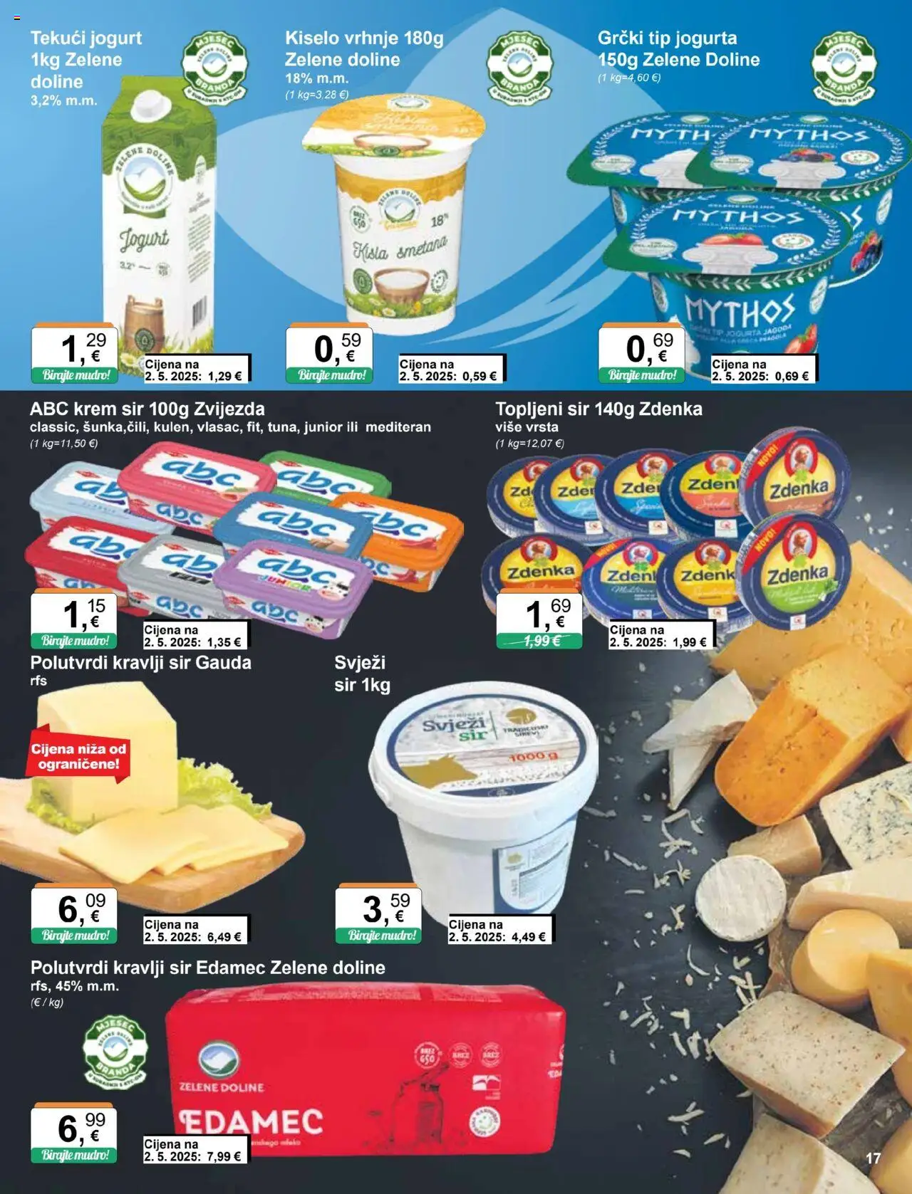 KTC katalog | vrijedi od 22.10.2025 | Stranica: 17 | Proizvodi: Krem sir, Gauda, Sir, Svježi sir