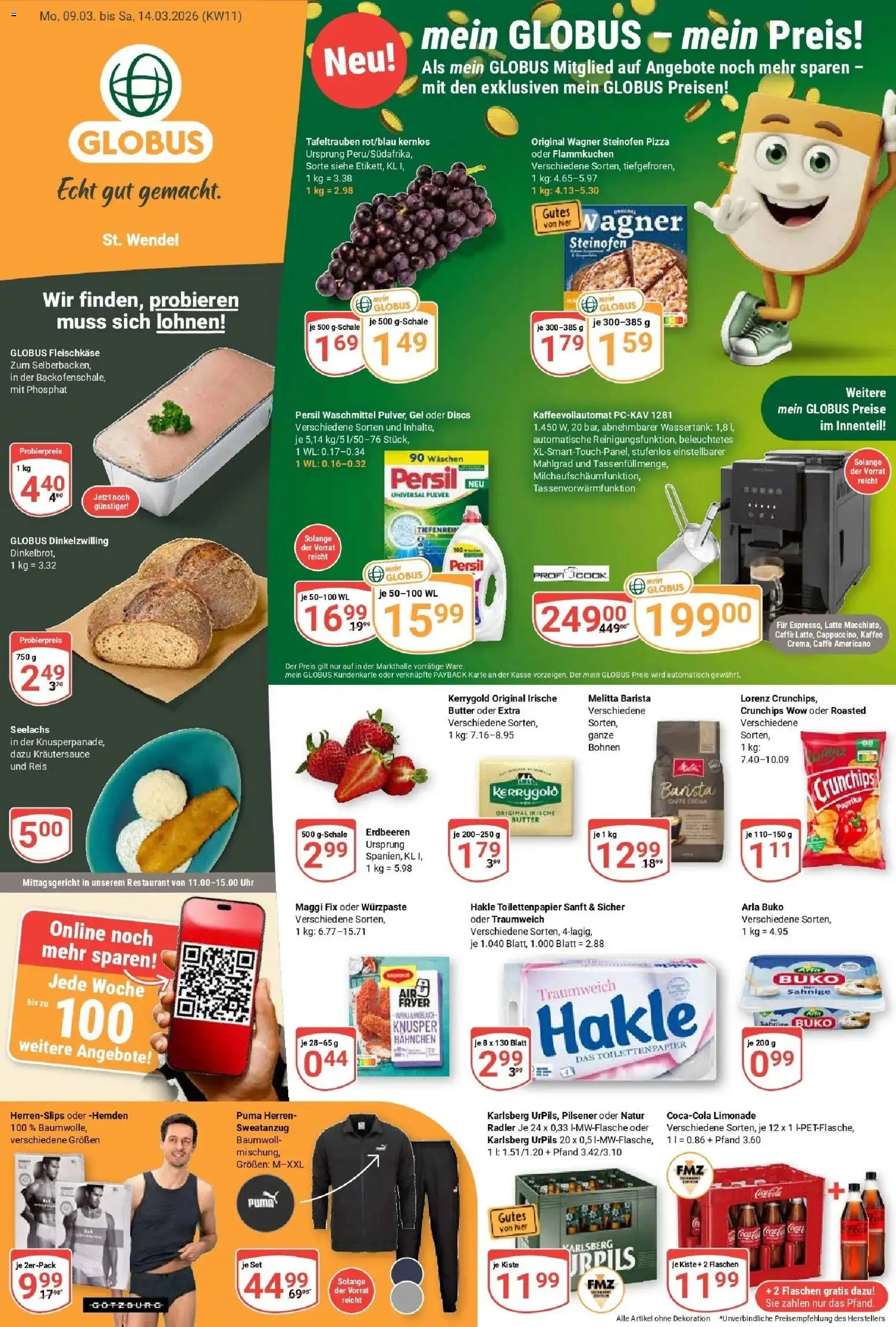 Globus prospekt St. Wendel	 – gültig ab 09.03.2026 | Seite: 3 | Produkte: Radler, Paprika, Waschmittel, Reis