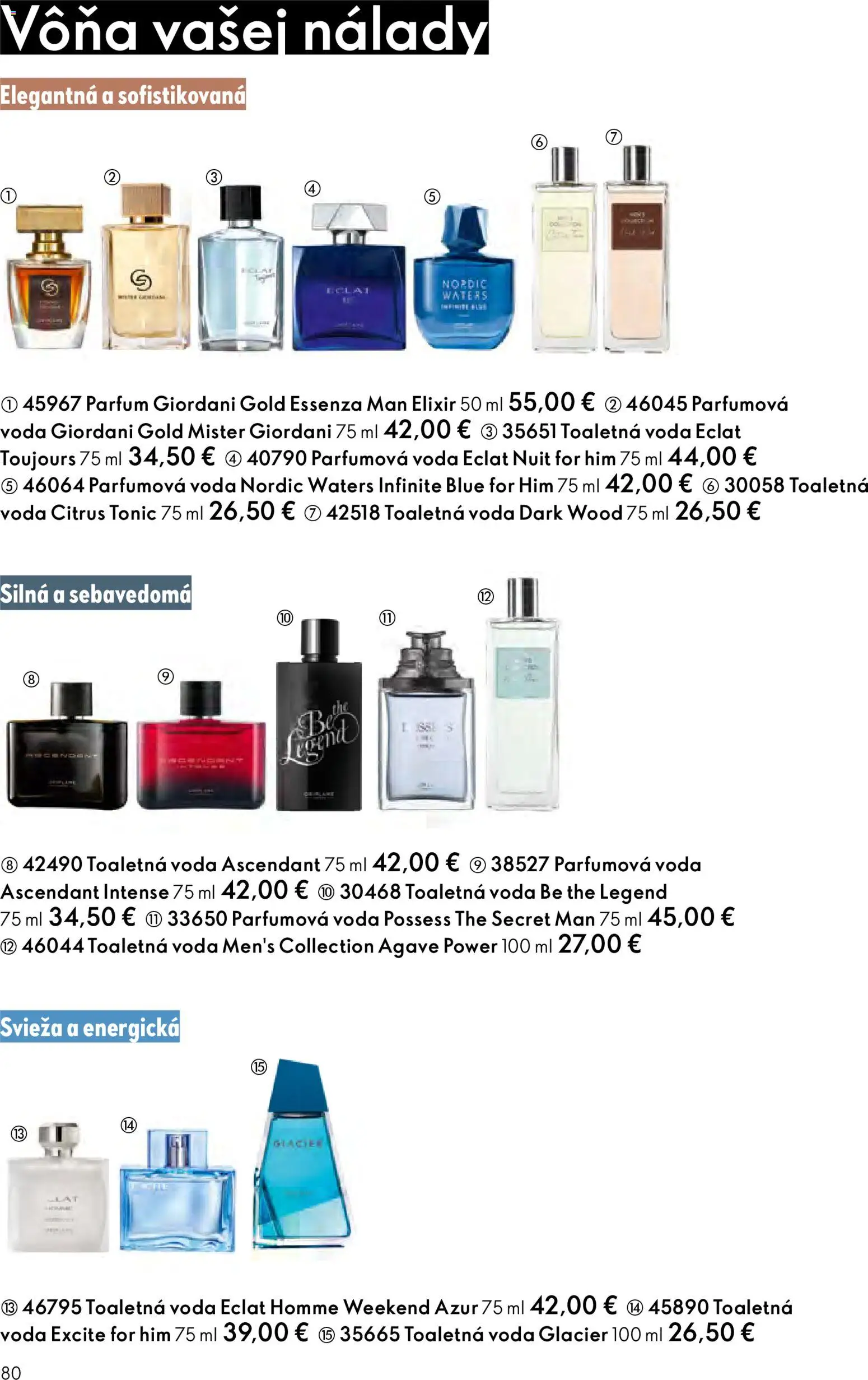 Nové Oriflame akcie – leták je platný od 24.12.2025 | Strana: 80 | Produkty: Toaletná voda, Voda