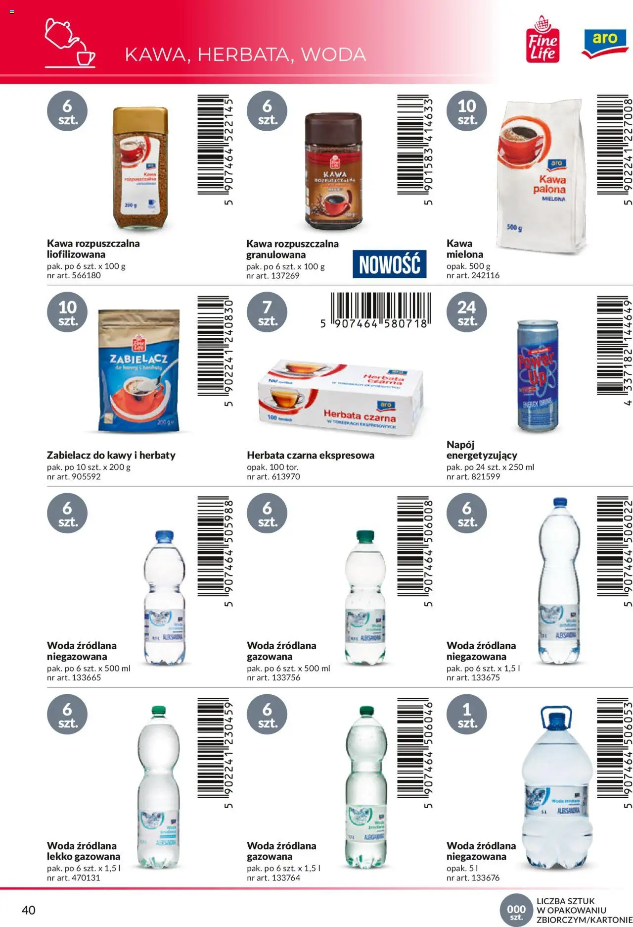 Makro Gazetka - Katalog marek własnych dla właścicieli sklepów od 18.04.2024 | Strona: 40 | Produkty: Kawa, Herbata, Woda