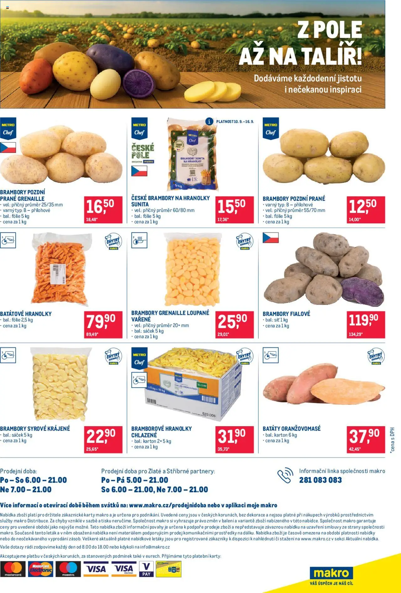 Makro leták - Gastronomie od 10.09.2025 | Strana: 24 | Produkty: Brambory Grenaille, Batáty, Batátové hranolky, Bramborové hranolky