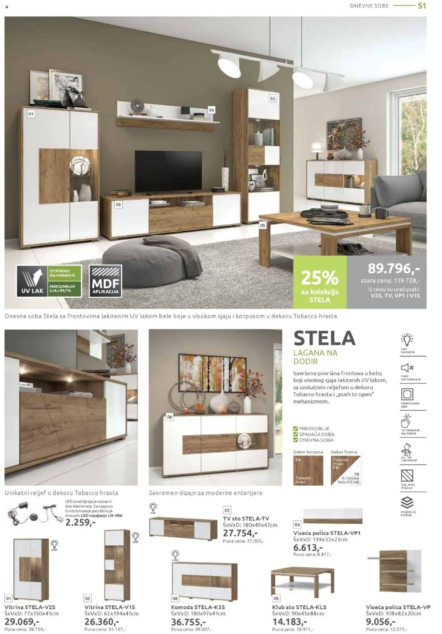 Jela katalog - važi od 09.03.2026 | Strana: 51 | Proizvode: Komoda, Polica, Sto