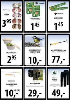 Tuuri-mainoslehti voimassa 04.03.2026 alkaen | Sivu: 17 | Tuotteet: Kansi, Siemenet, Housut