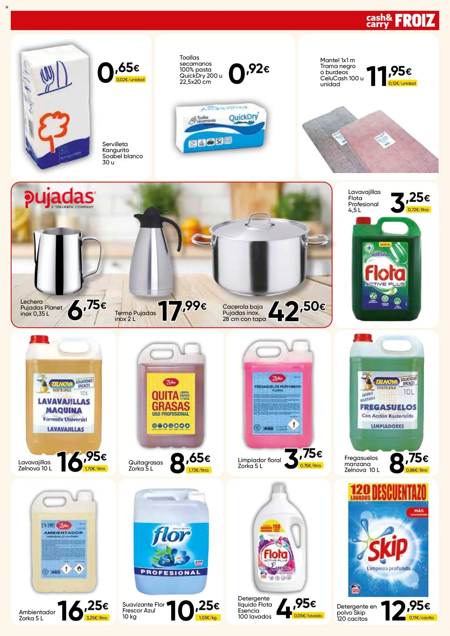 Froiz - Folleto Cash │ válido desde el 25.03.2026 | Página: 13 | Productos: Mantel, Pasta, Manzana, Suavizante