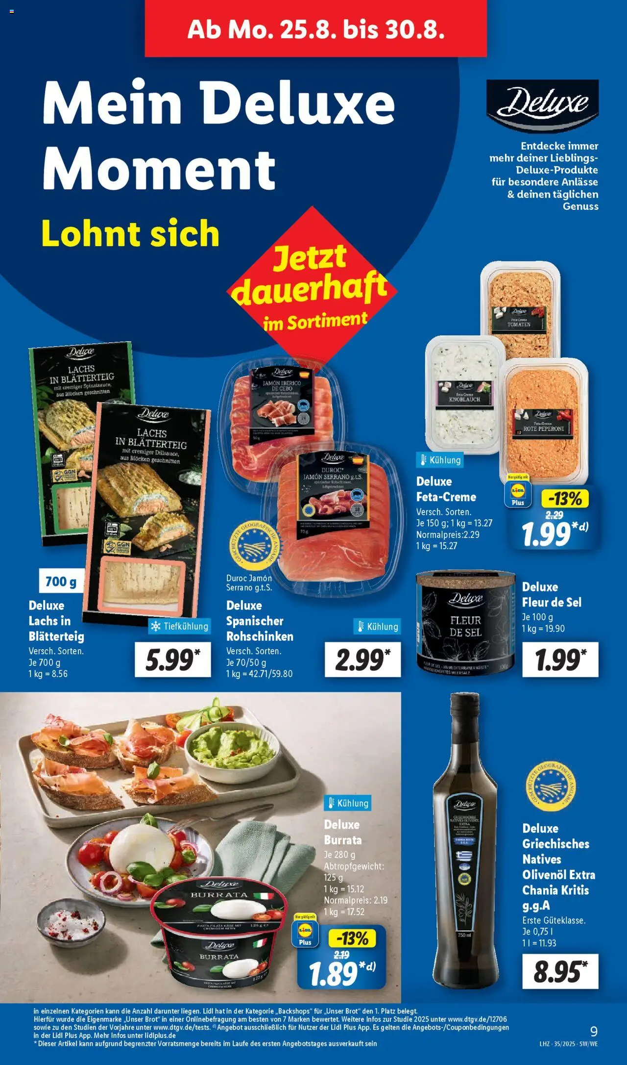 Lidl Prospekt Gladenbach - gültig ab dem 25.08.2025 | Seite: 15 | Produkte: Olivenol, Tomaten, Lachs, Burrata