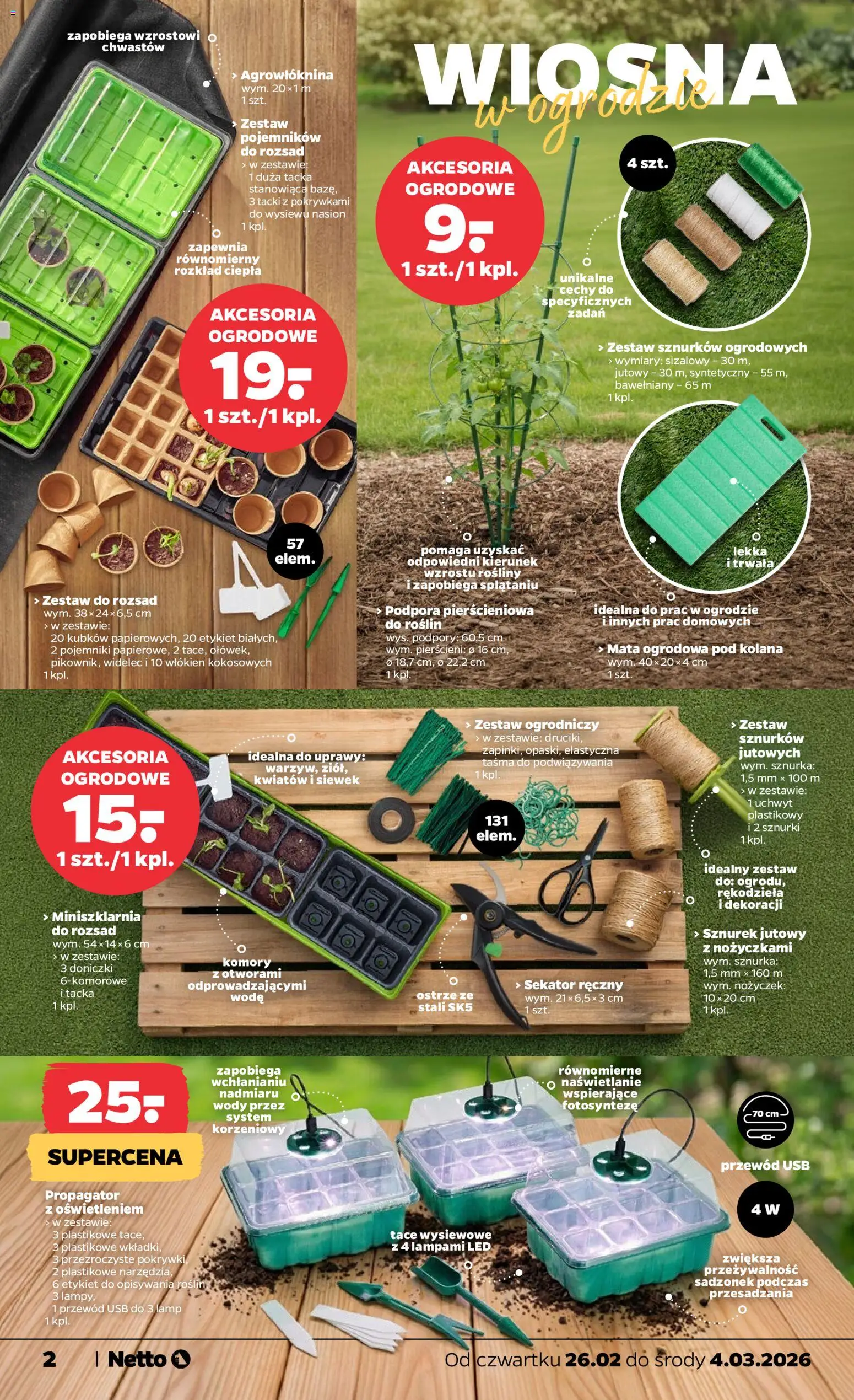 Netto gazetka - Non Food od 26.02.2026 | Strona: 2 | Produkty: USB, Sekator, Rosliny, Doniczki