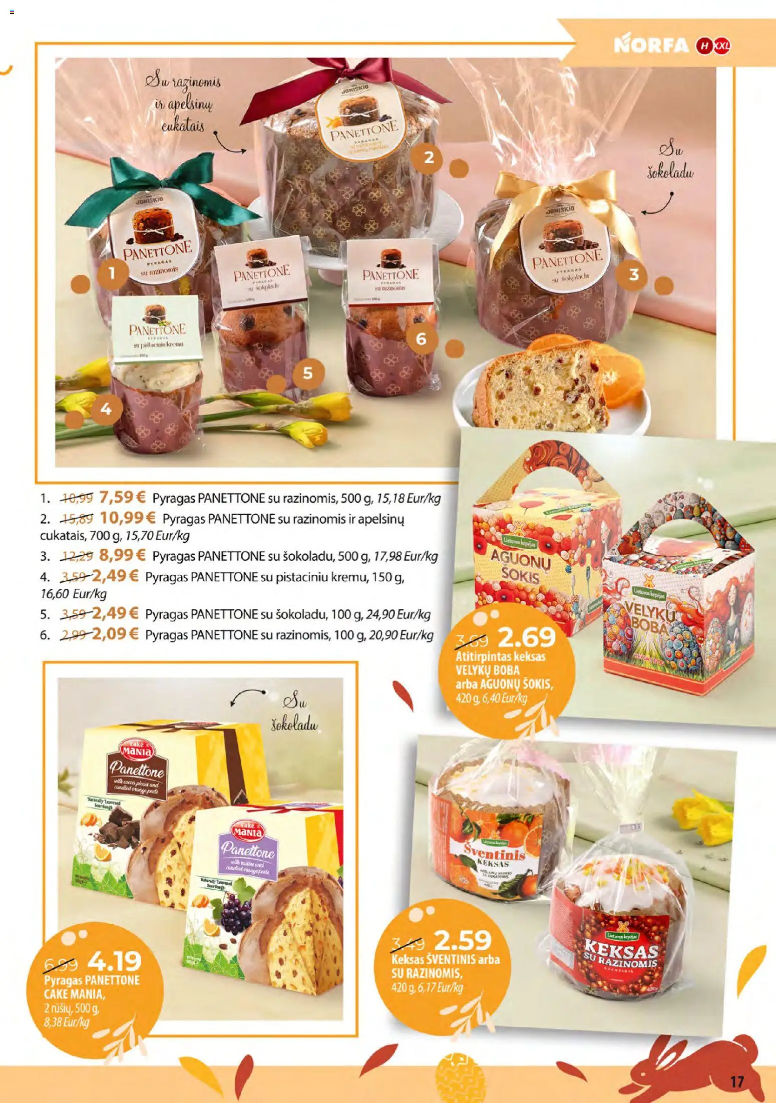 NORFA akcijos nuo 24.03.2026 | Puslapis: 17 | Prekių: Pyragas