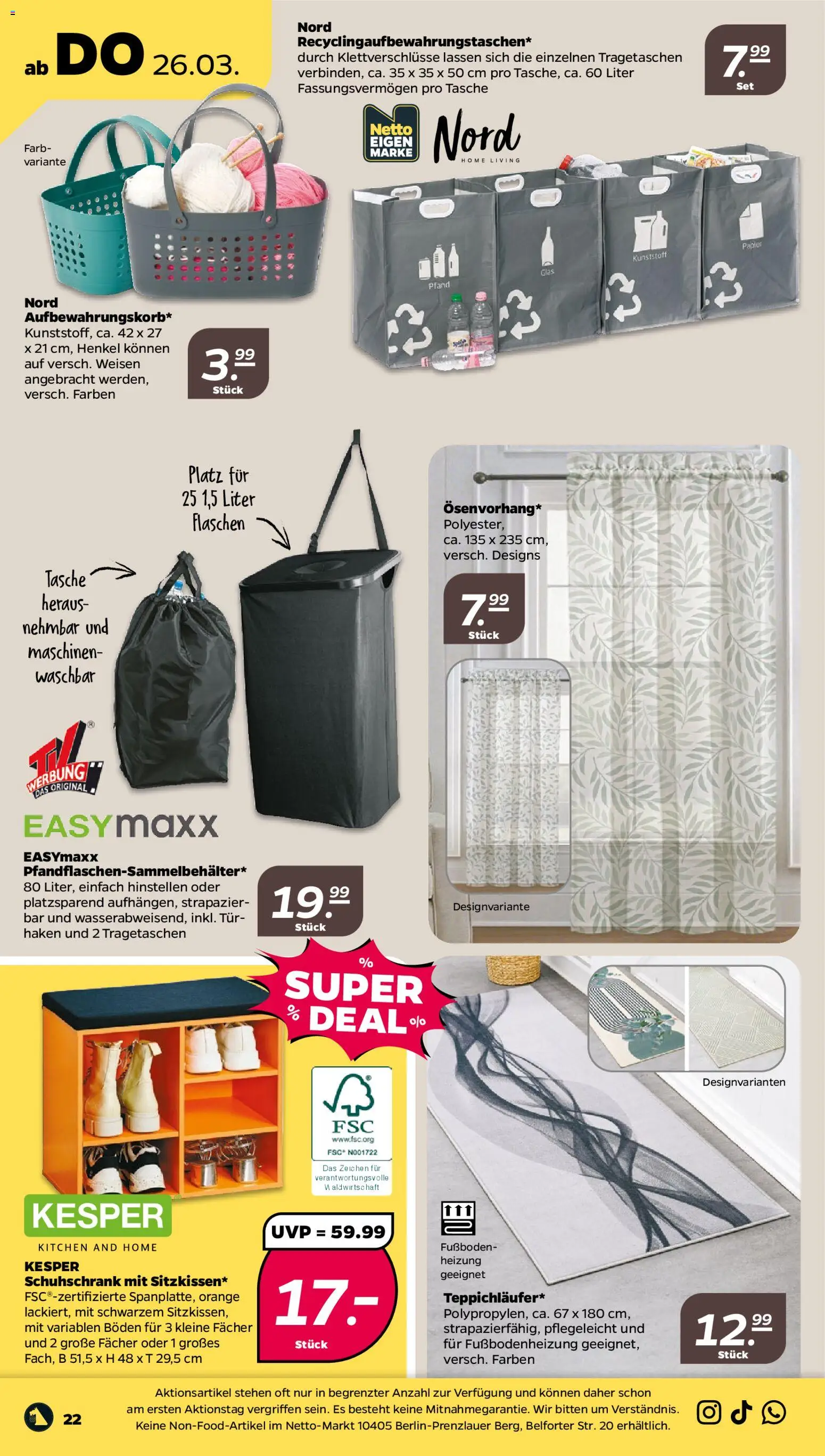 Netto Prospekt 	 – gültig ab 23.03.2026 | Seite: 28 | Produkte: Tasche, Tür