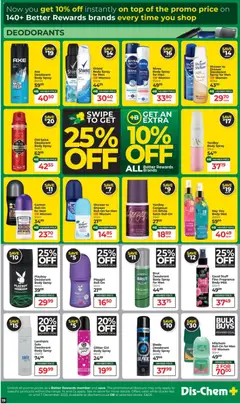 Dis-Chem specials catalogue – valid from 18.11.2025 | Page: 19 | Products: Shower, Body spray, Fragrance, Deodorant