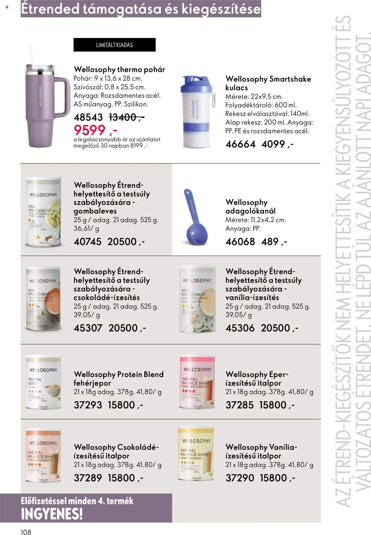 Oriflame akciós ujság - amely érvényes a következő dátumtól: 07.09.2025 | Oldal: 108 | Termékek: Protein, Kulacs, Csokoládé, Pohár