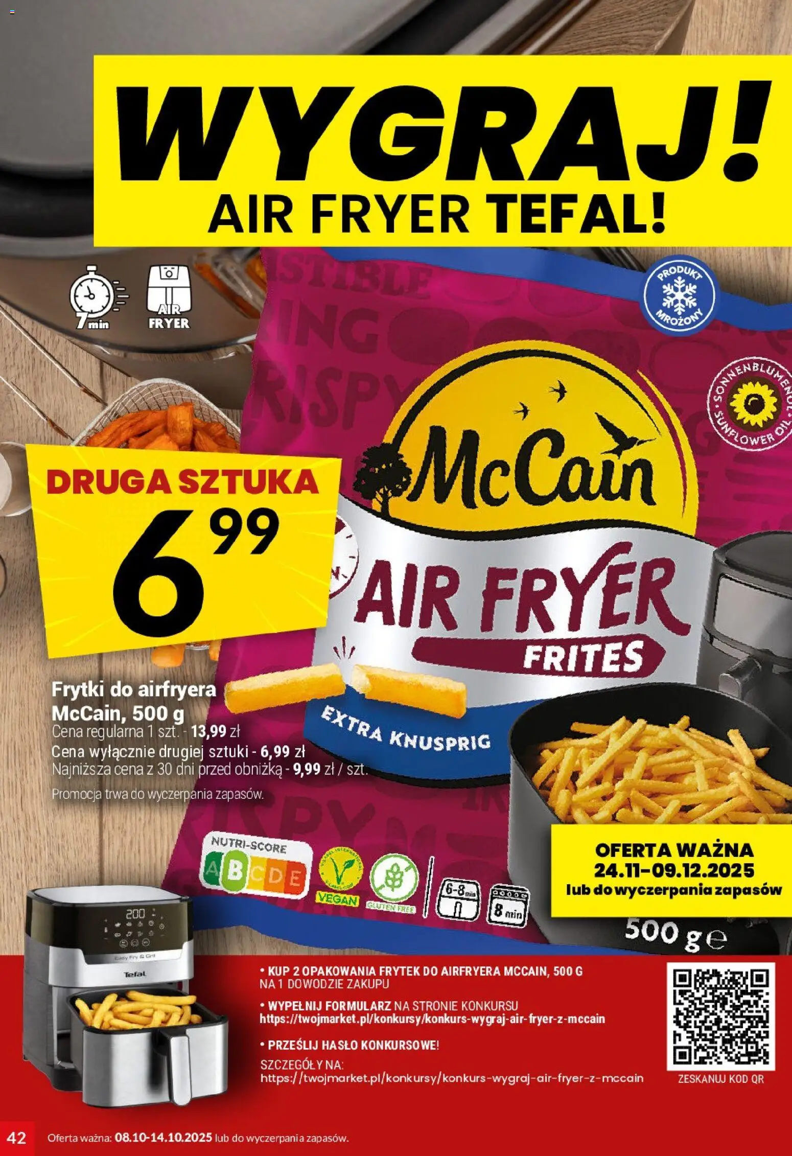 Twój Market Gazetka od 03.12.2025 | Strona: 42 | Produkty: Frytki, Tefal