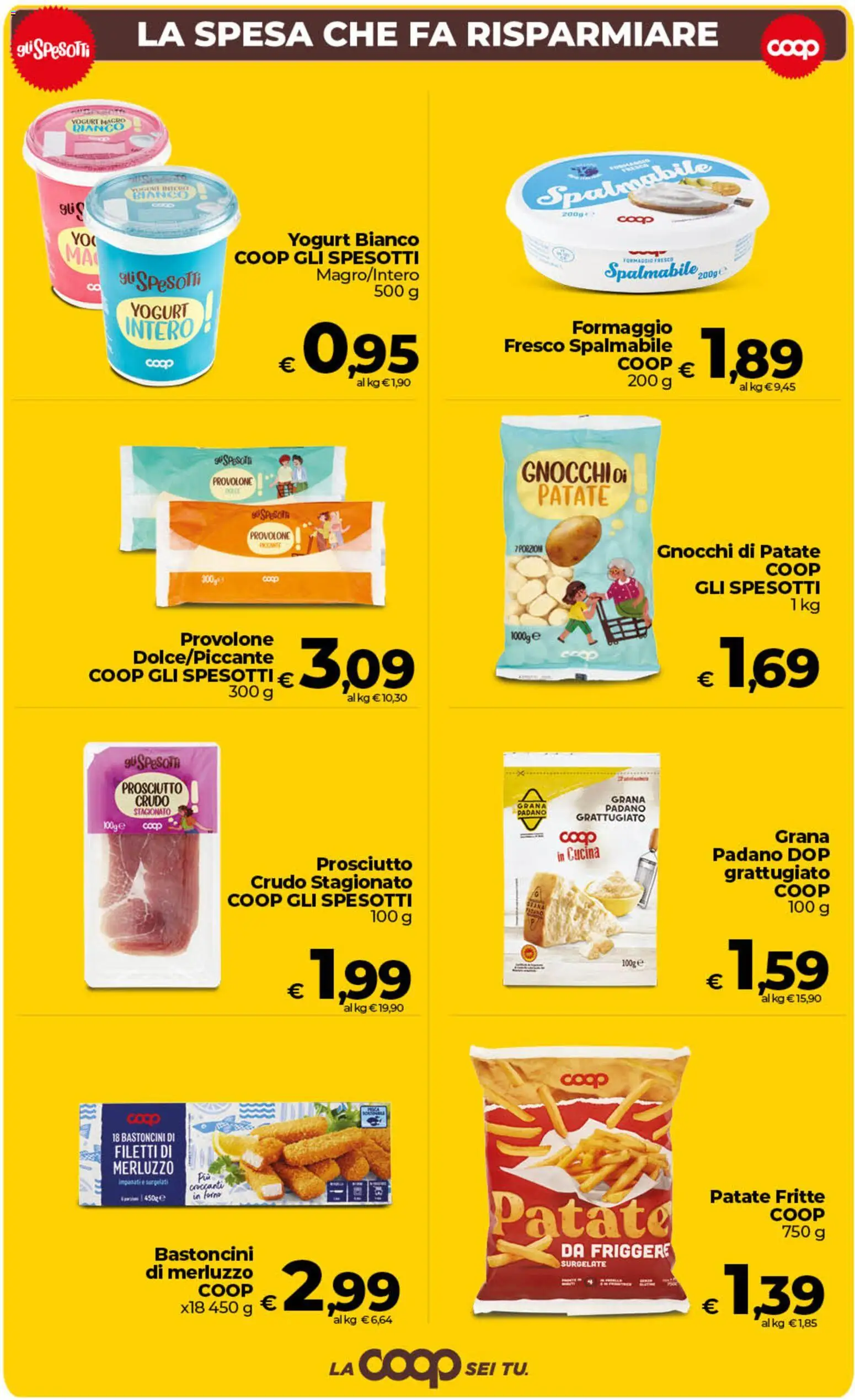 Volantino COOP del 06.03.2026 | Pagina: 5 | Prodotti: Provolone, Patate, Prosciutto, Gnocchi