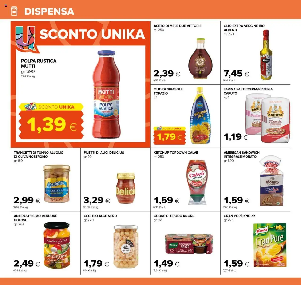 Volantino Oasi del 25.09.2025 | Pagina: 12 | Prodotti: Ketchup, Ceci, Tonno, Mutti