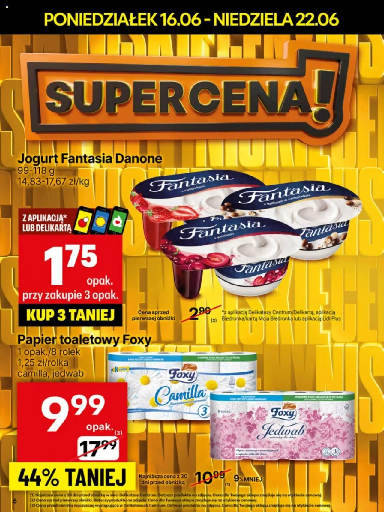 Delikatesy Centrum Gazetka - Sklepy Własne od 16.06.2025 | Strona: 6 | Produkty: Papier toaletowy, Delikatesy, Jogurt