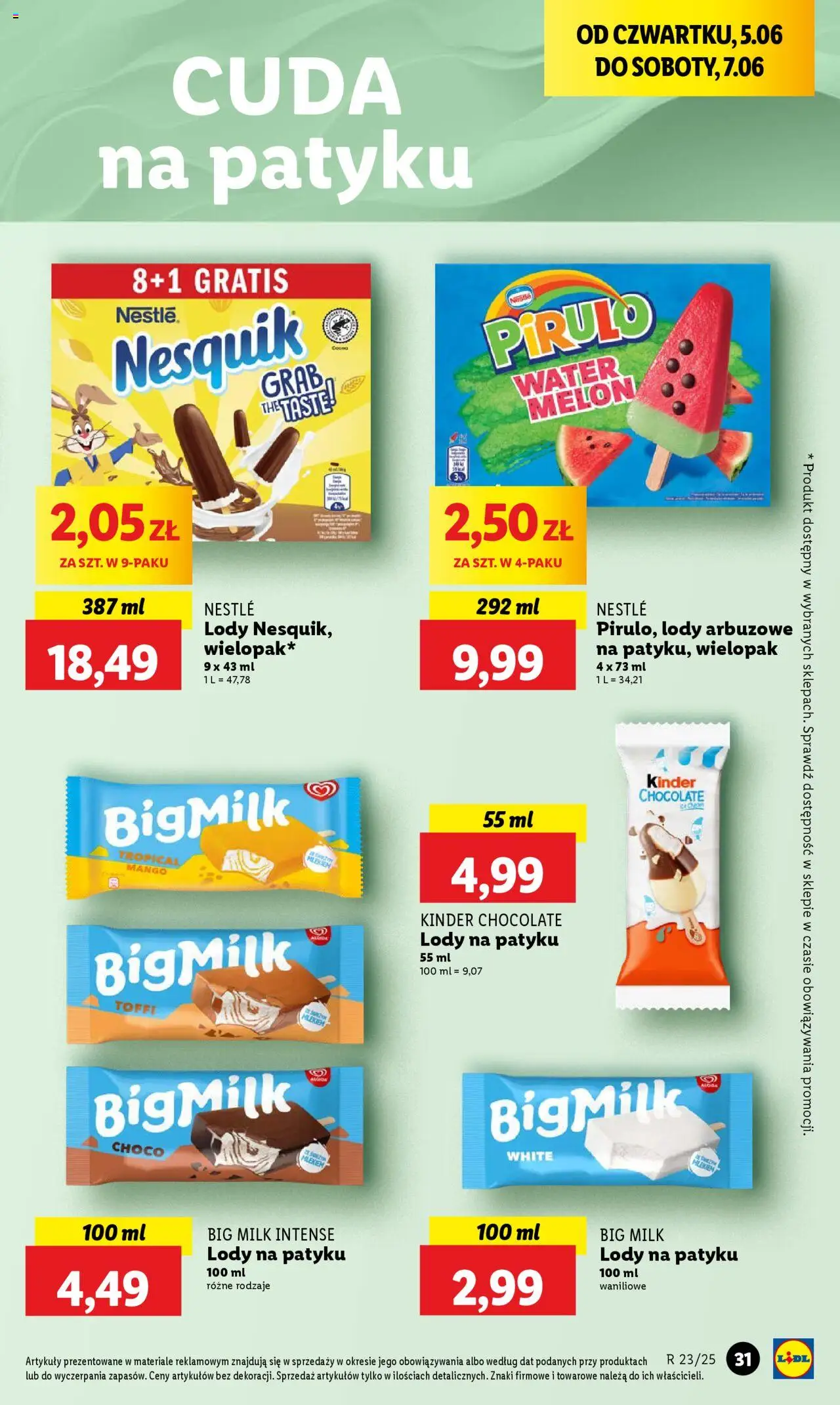 Lidl Gazetka od 05.06.2025 | Strona: 37 | Produkty: Mango, Melon, Big Milk, Lody