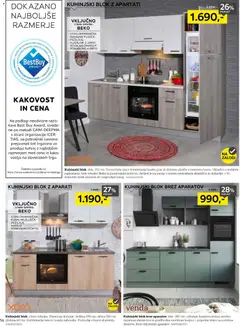 XXXL Lesnina katalog akcije – veljaven od 07.04.2026 | Stran: 14 | Izdelki: Hladilnik, Kuhalna plosca, Pomivalno korito, Blok
