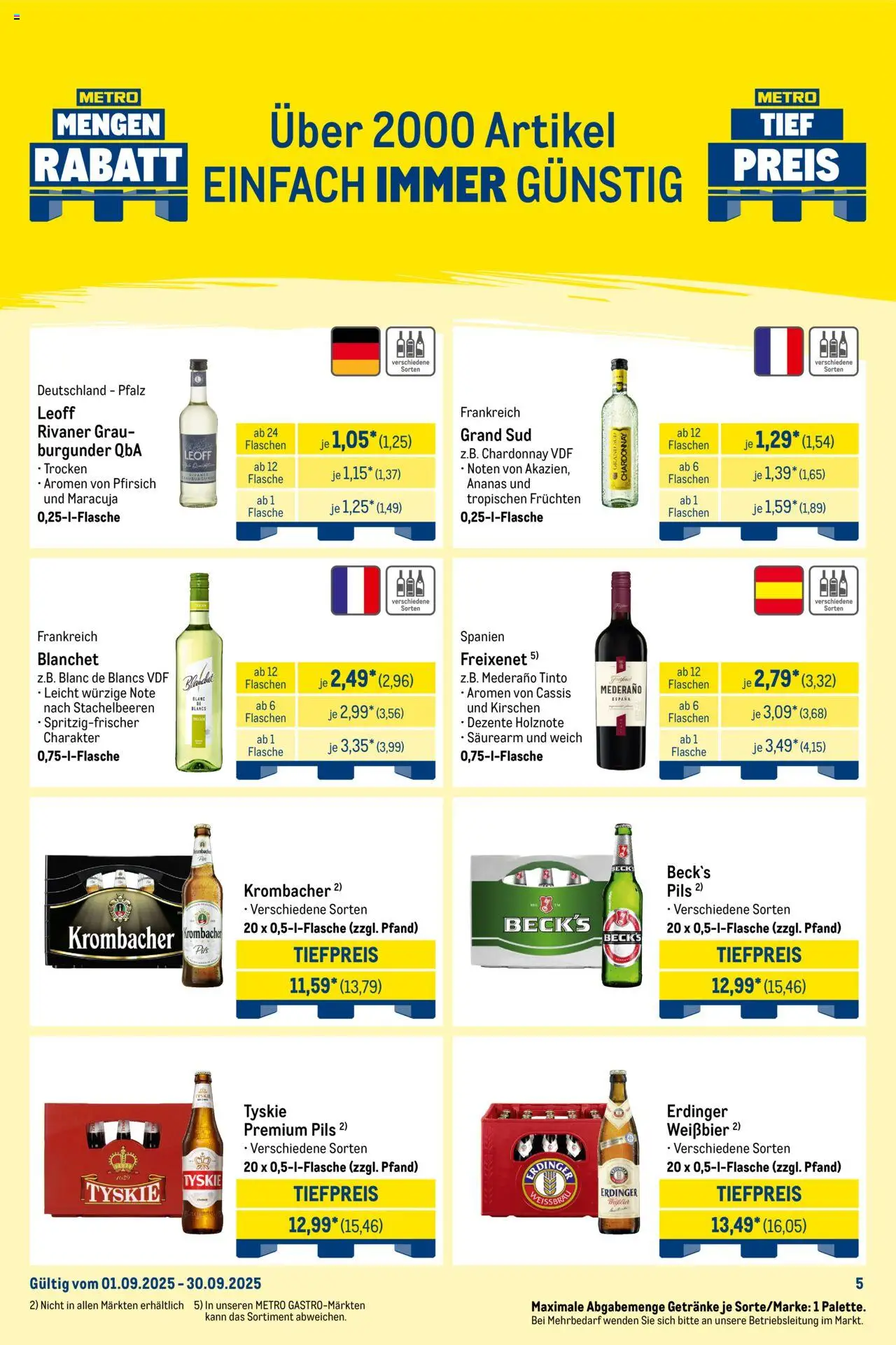 Metro  Monats-Mix - gültig ab dem 01.09.2025 | Seite: 5 | Produkte: Freixenet, Pils, Ananas, Kirschen