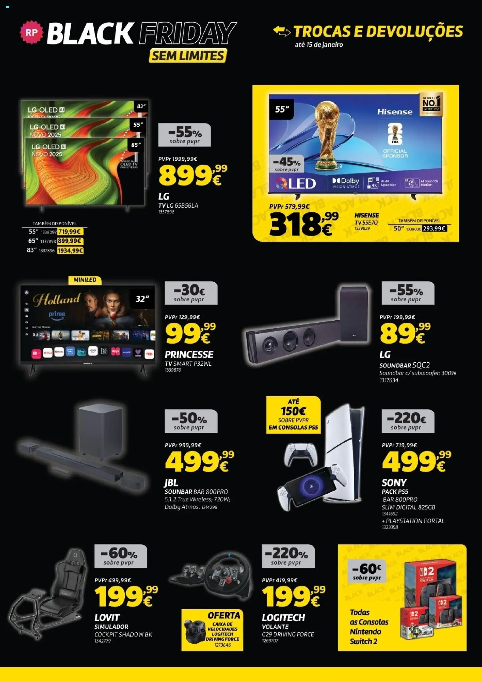 Radio Popular - Black Friday │ válido de 25.11.2025 | Página: 3 | Produtos: Playstation, Top, Caixa, Soundbar