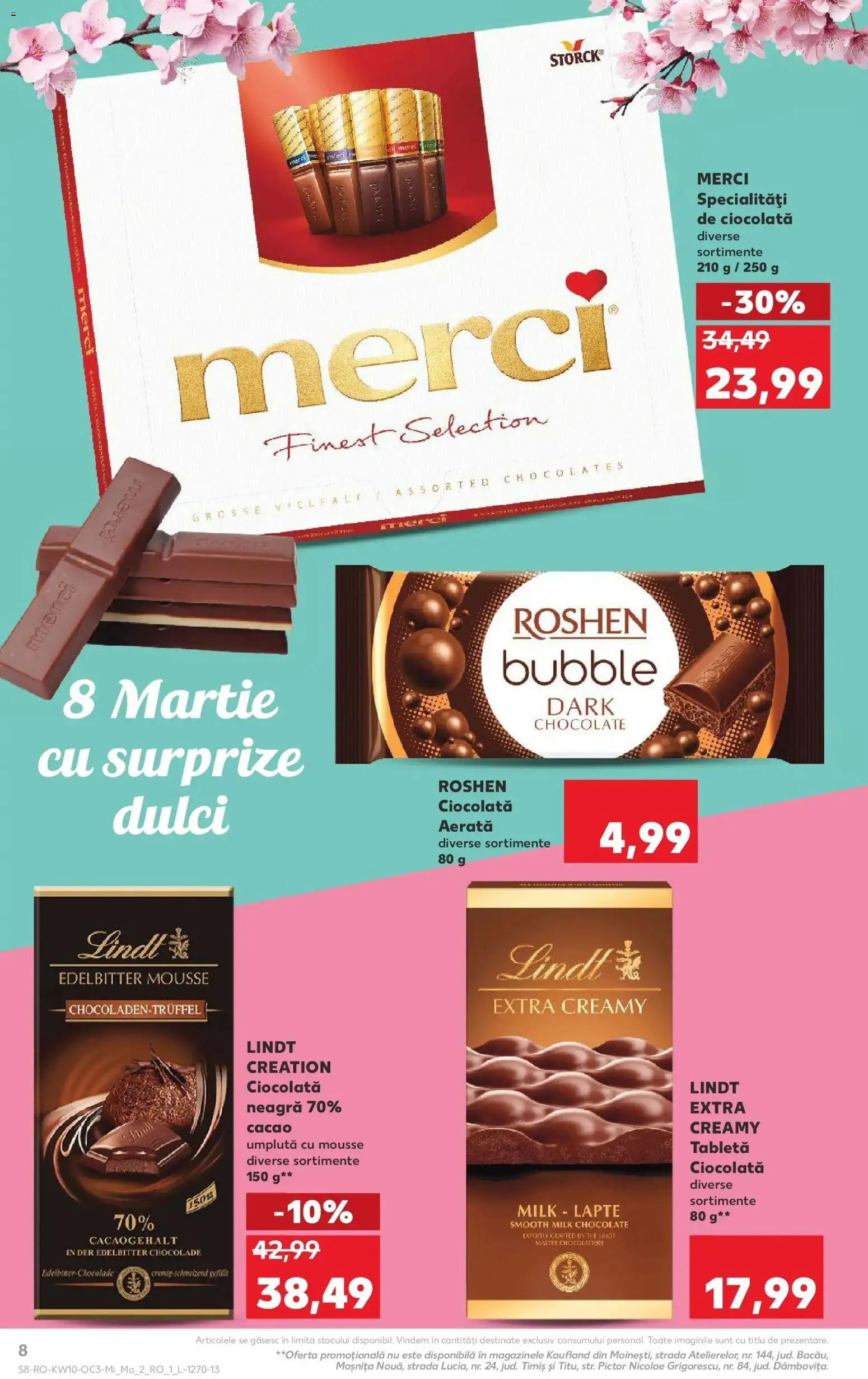 Noul catalog Kaufland – valabil de la 04.03.2026 | Pagină: 8 | Produse: Tabletă, Lapte, Ciocolată, Cacao