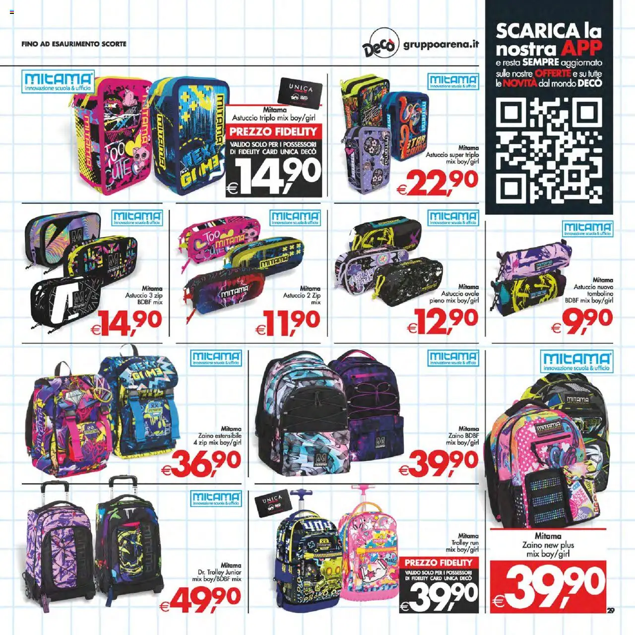 Volantino Decò del 22.08.2025 | Pagina: 36 | Prodotti: Zaino, Astuccio, Trolley