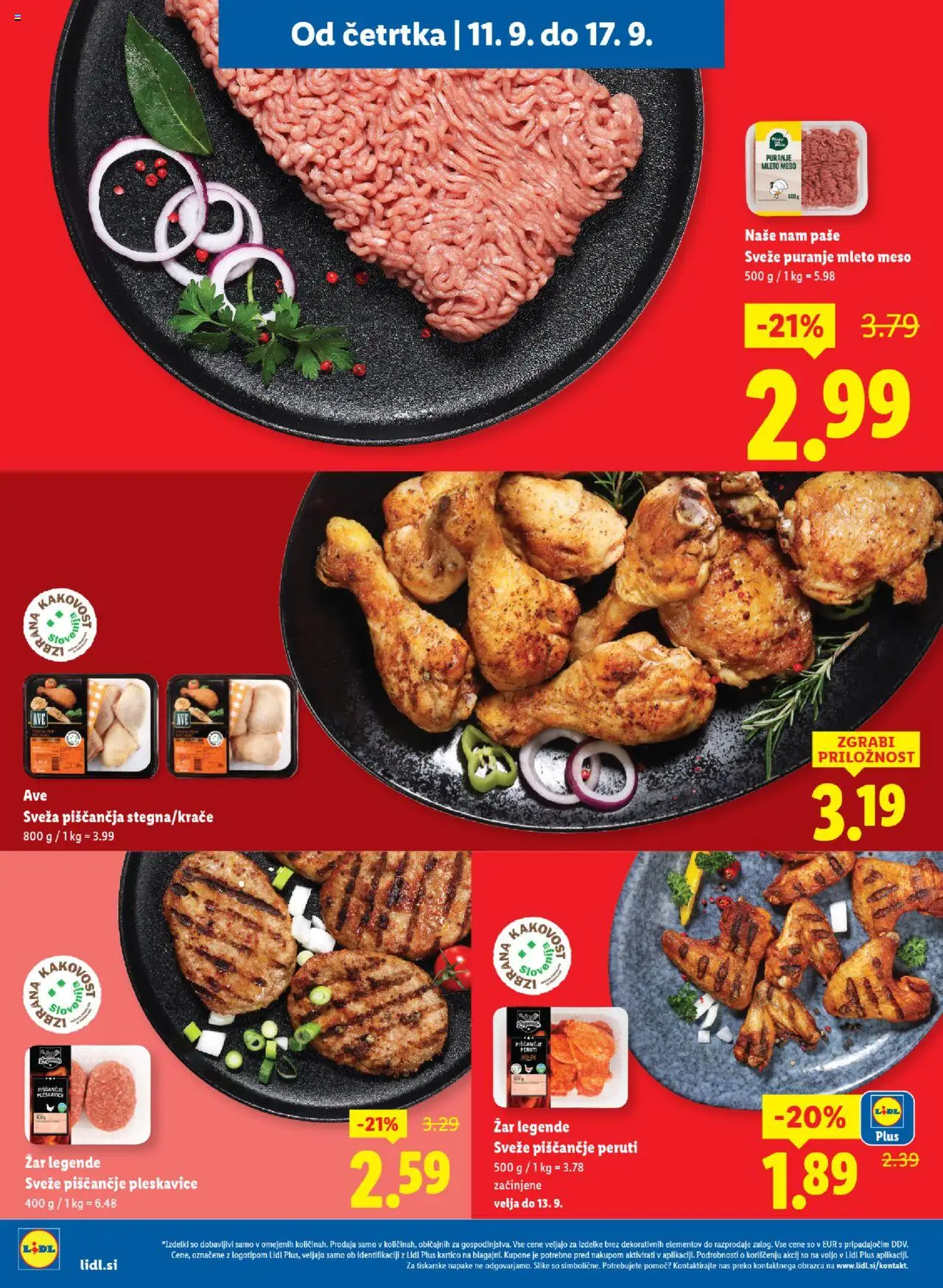 Novi Lidl katalog ponudbe – veljaven od 11.09.2025 | Stran: 2 | Izdelki: Zar, Mleto meso, Pleskavice