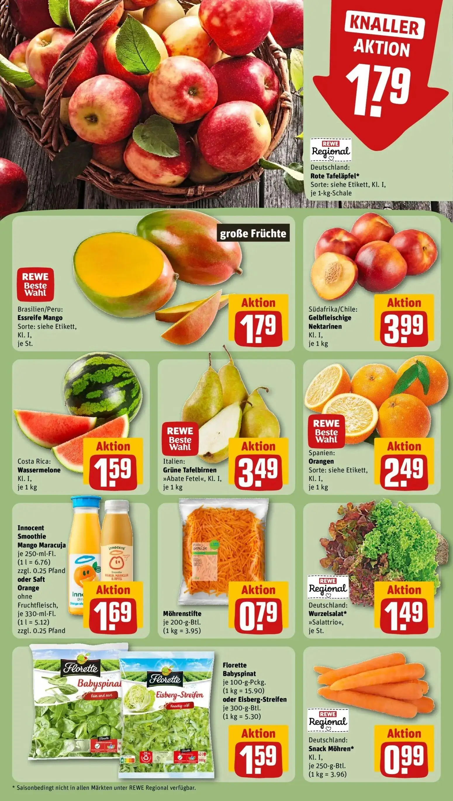 Rewe Prospekt Mendig	 – gültig ab 09.03.2026 | Seite: 6 | Produkte: Nektarinen, Äpfel, Orangen, Saft