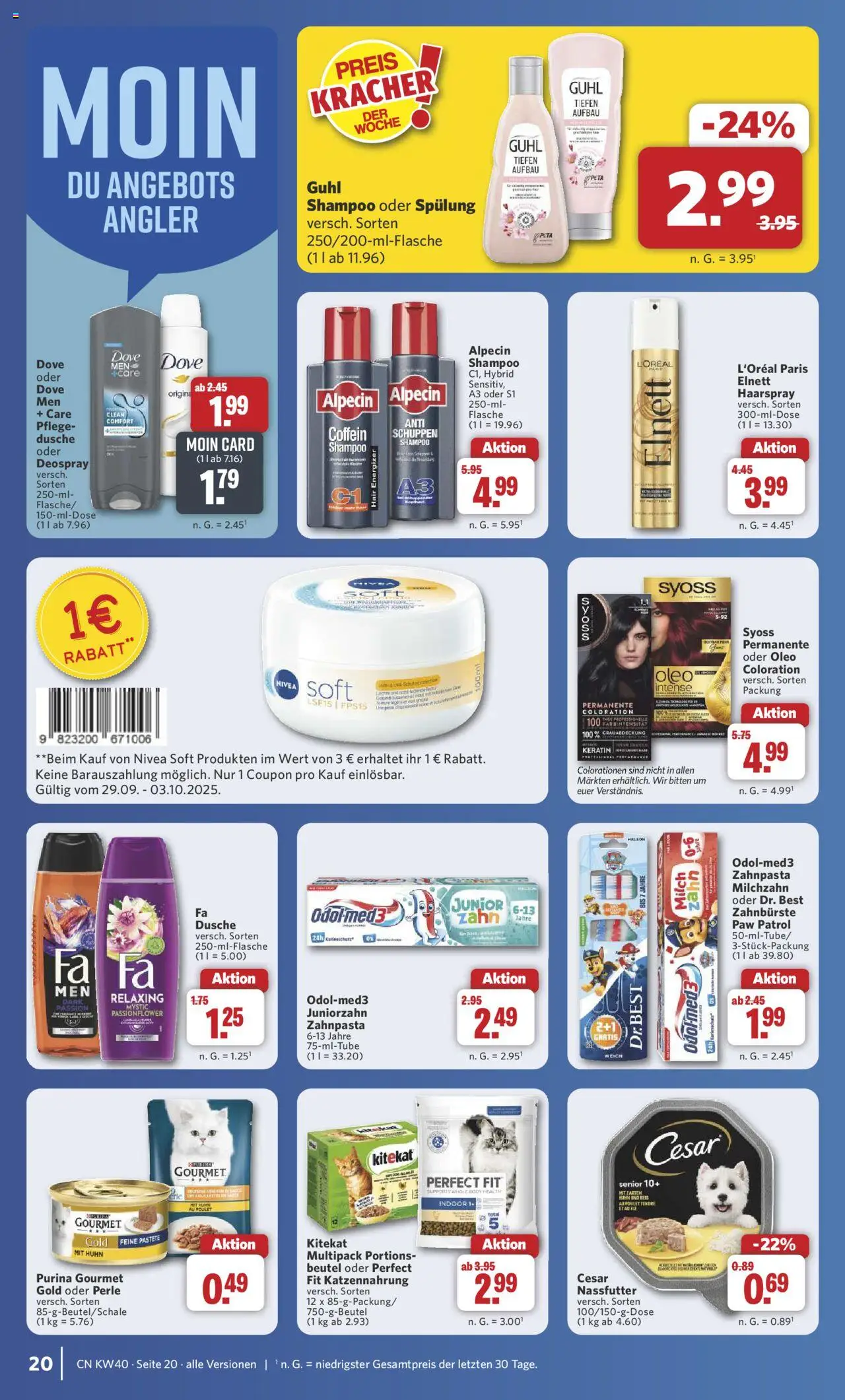 Combi Prospekt 	 – gültig ab 29.09.2025 | Seite: 26 | Produkte: Milch, Haarspray, Zahnpasta, Zahnbürste