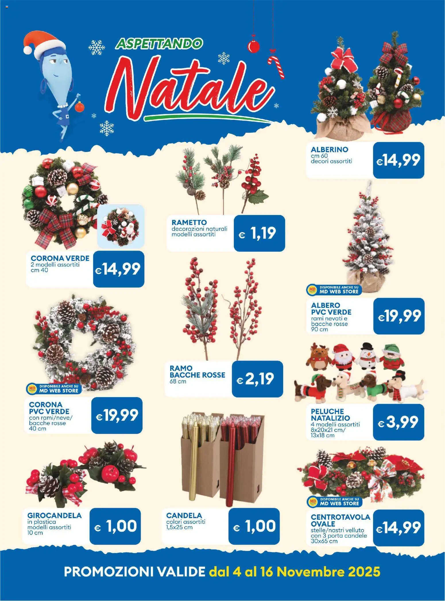 Volantino MD Discount del 04.11.2025 | Pagina: 23 | Prodotti: Peluche, Candela, Decorazioni