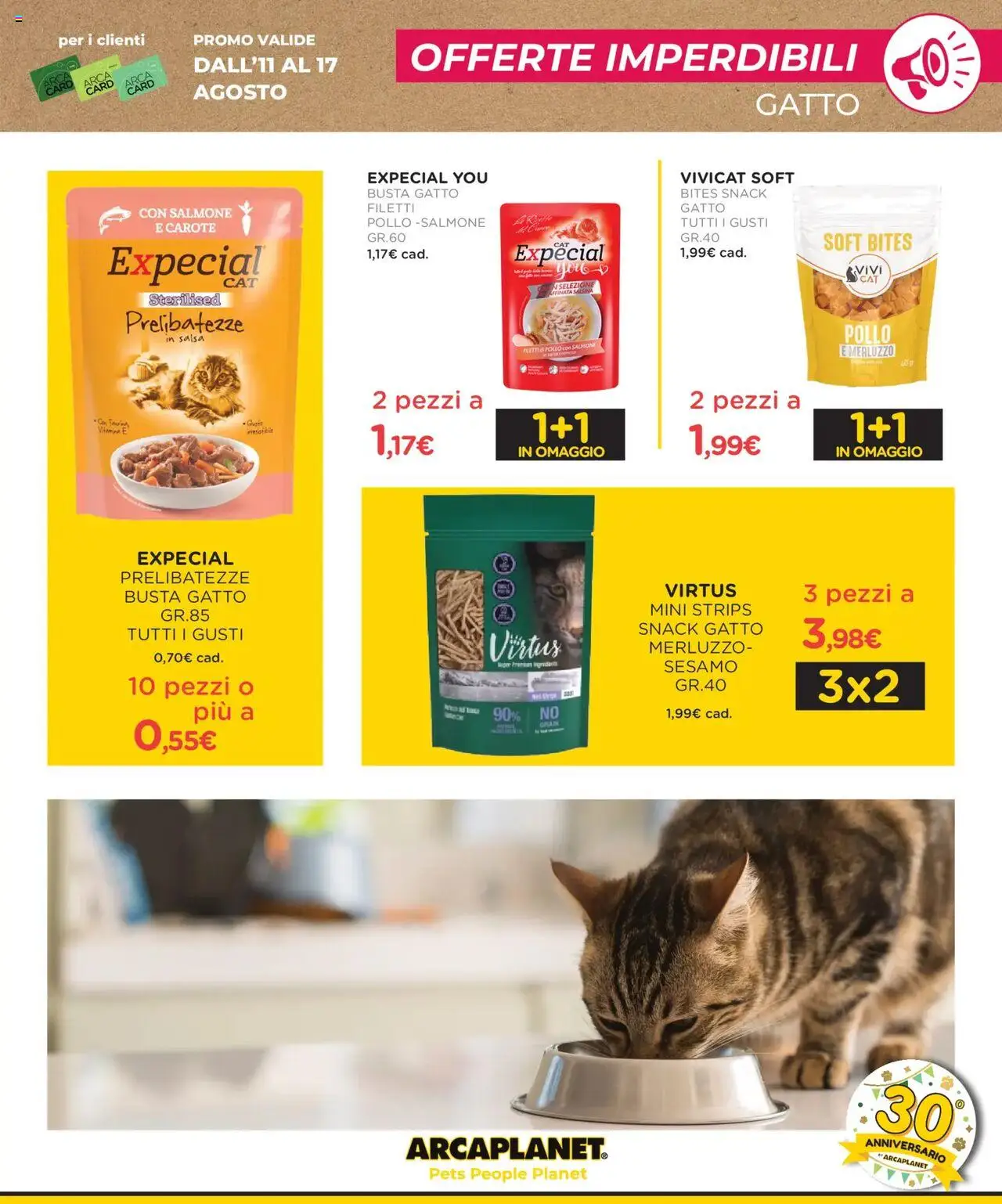 Volantino Arcaplanet del 11.08.2025 | Pagina: 7 | Prodotti: Pollo, Merluzzo, Salsa, Carote