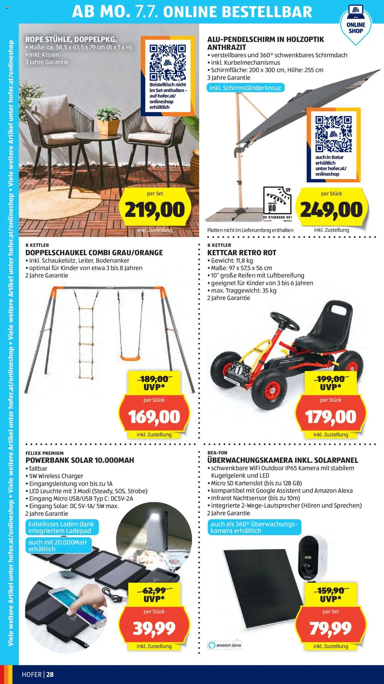 Hofer Flugblatt gültig ab 04.07.2025 | Seite: 32 | Produkte: Kamera, Gewicht, Kissen