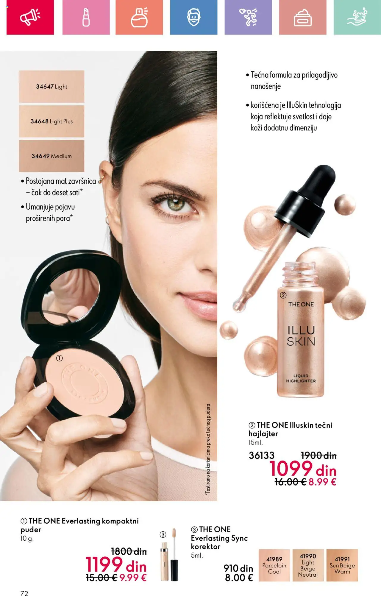 Oriflame katalog - važi od 22.06.2025 | Strana: 72 | Proizvode: Korektor, Puder