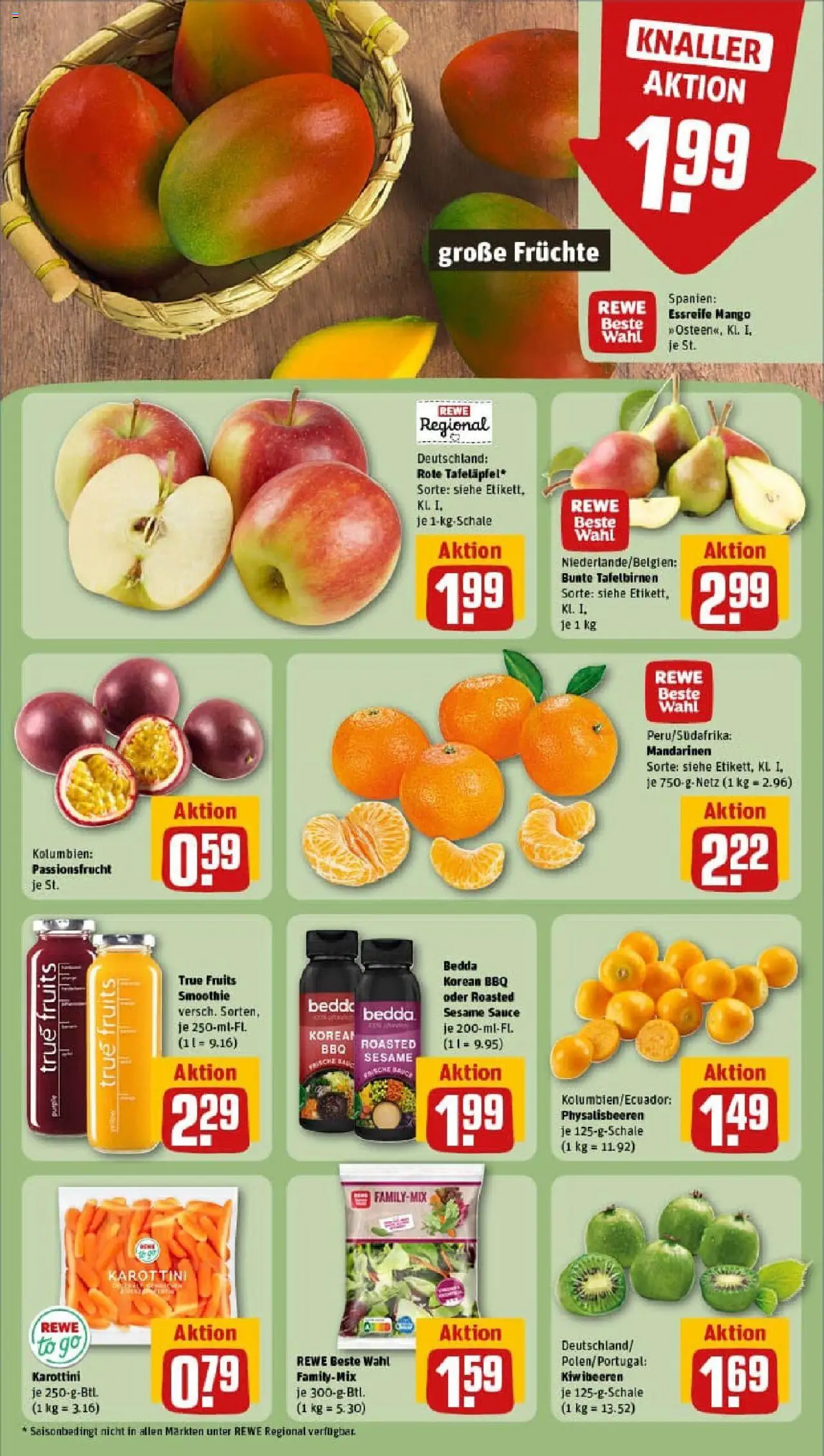 Rewe prospekt Saarlouis/Lisdorf	 – gültig ab 06.10.2025 | Seite: 6 | Produkte: Mandarinen, Mango, Kiwi