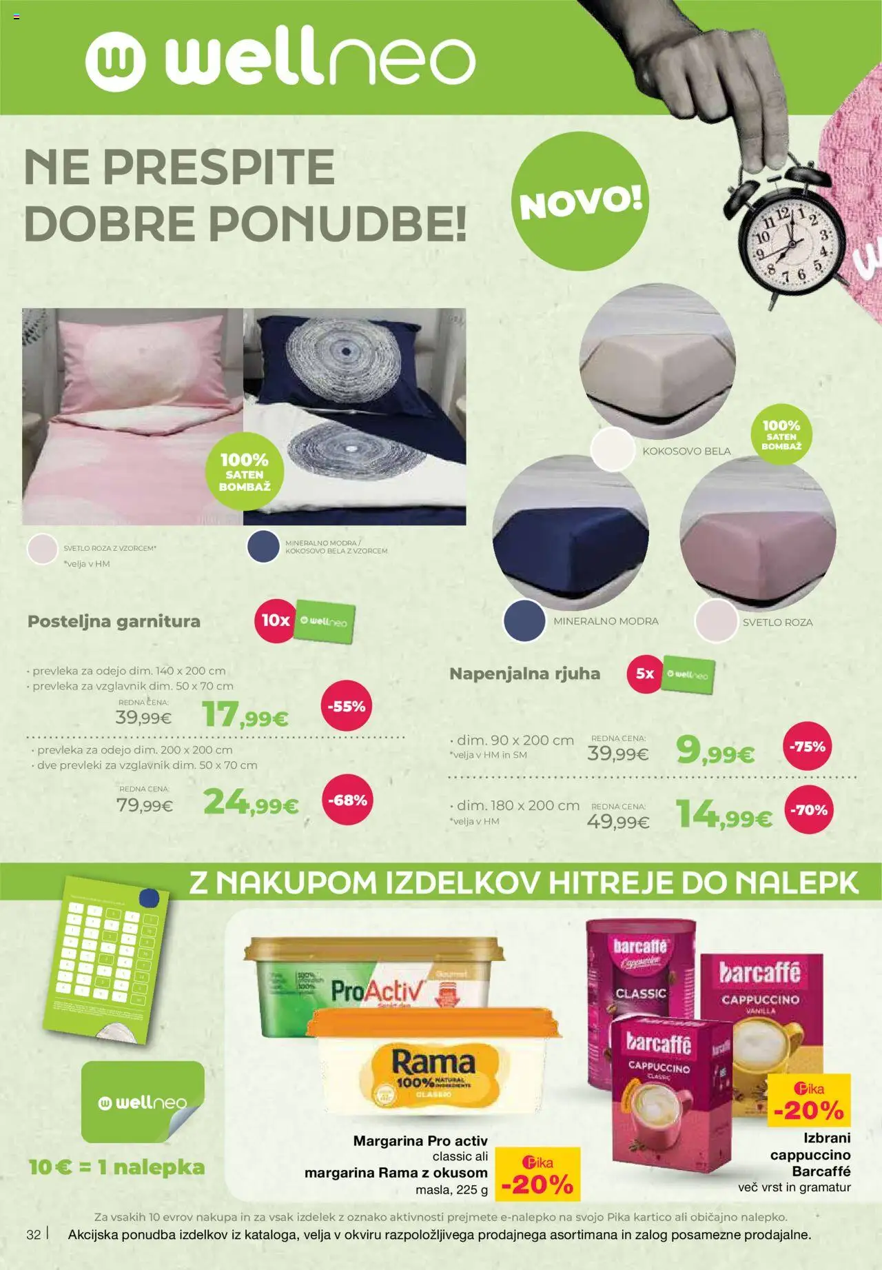 Mercator katalog │ velja od 26.06.2025 | Stran: 32 | Izdelki: Vzglavnik, Prevleka, Margarina, Rjuha