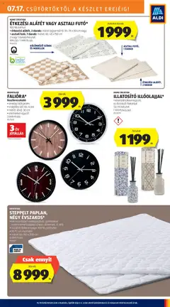 Aldi akciós ujság - amely érvényes a következő dátumtól: 17.07.2025 | Oldal: 7 | Termékek: Paplan, Óra