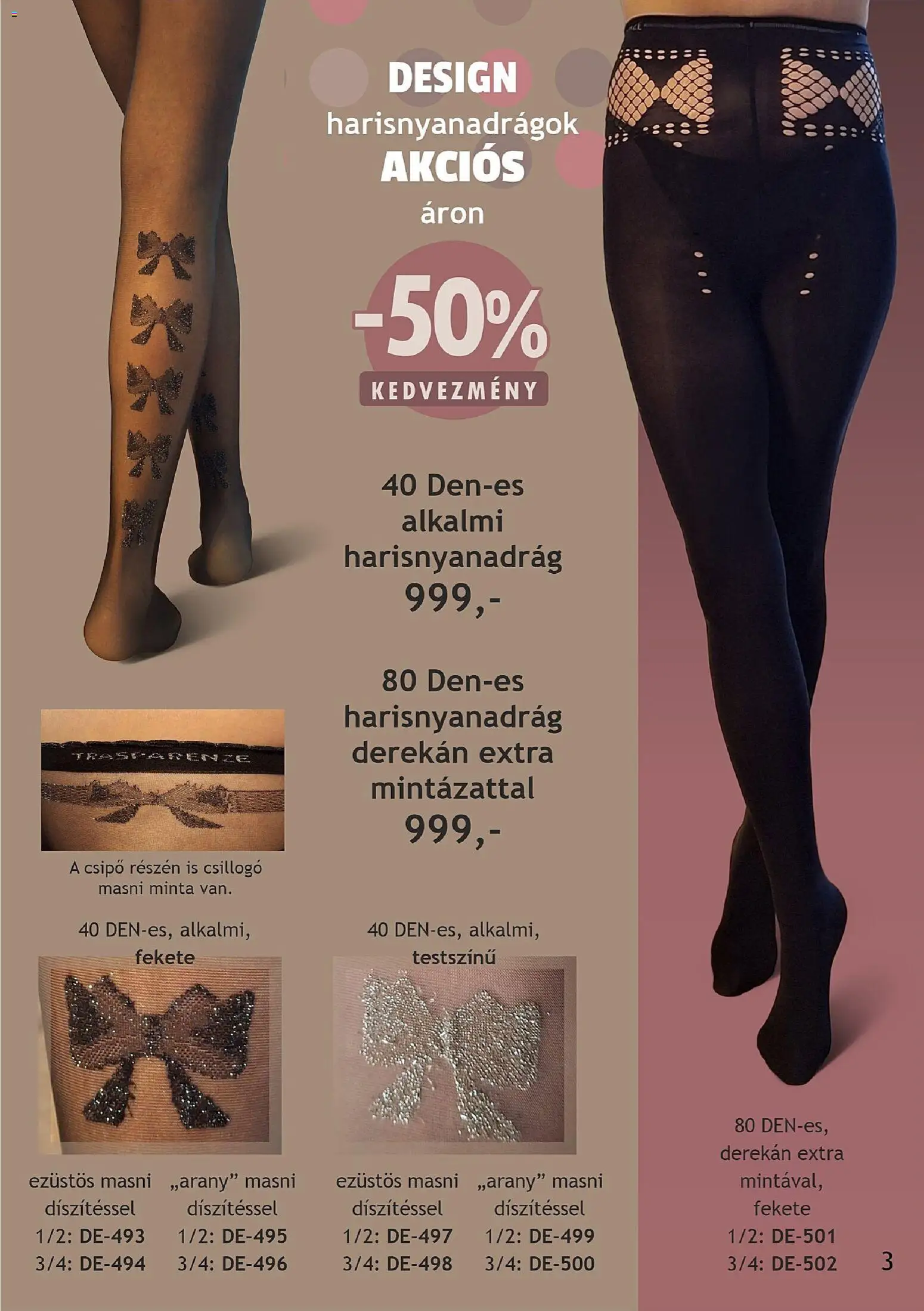 Betly akciós ujság - amely érvényes a következő dátumtól: 01.12.2025 | Oldal: 3 | Termékek: Harisnyanadrág