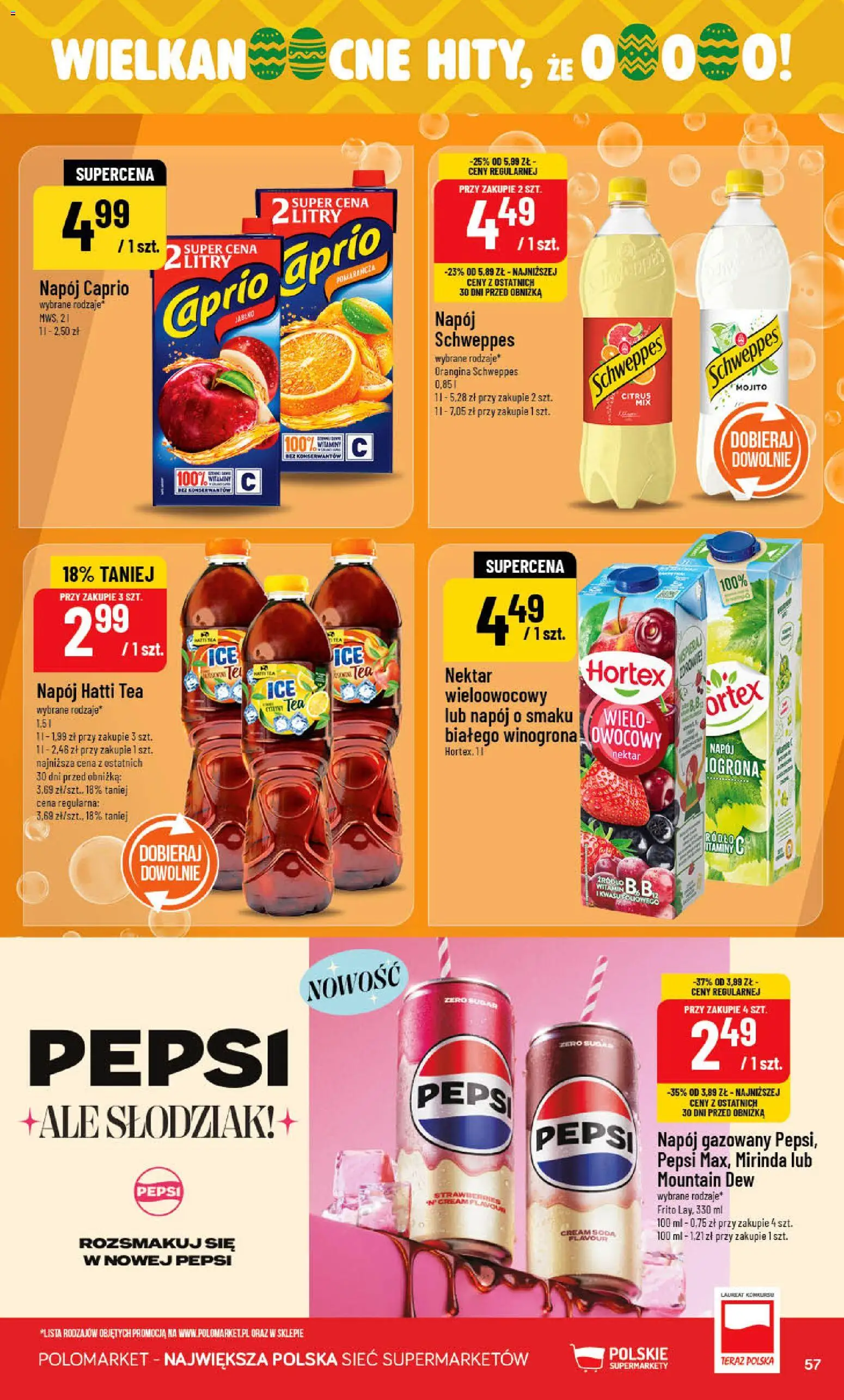 POLOmarket gazetka od 25.03.2026 | Strona: 57 | Produkty: Winogrona, Pepsi