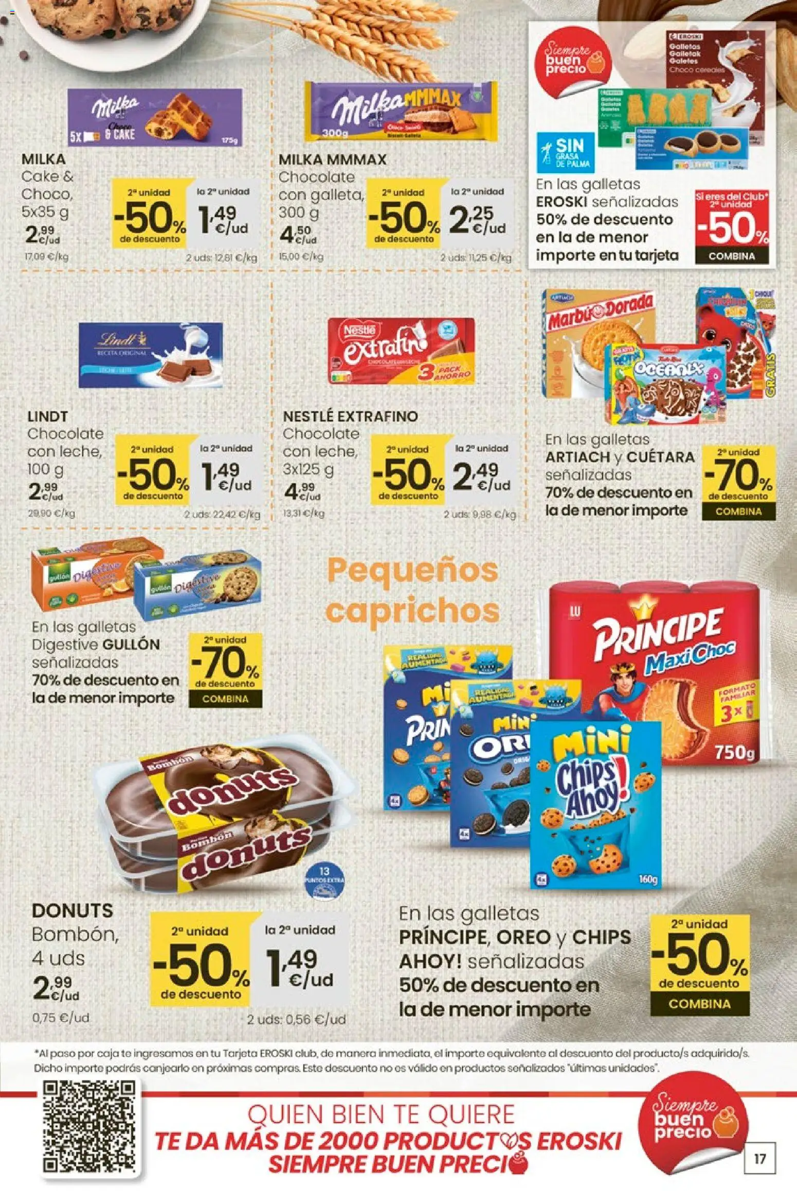 Eroski - Para un enero más ligero │ válido desde el 05.01.2026 | Página: 17 | Productos: Chocolate, Galletas, Donuts, Caja
