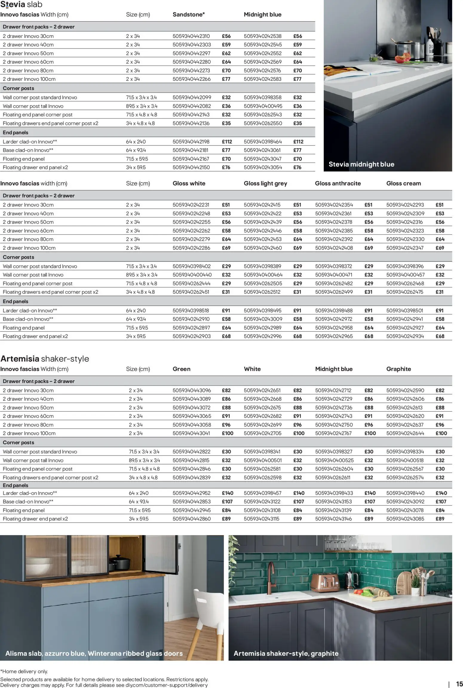 {H1} | Page: 15 | Products: Drawers, Glass doors, Doors, Cream