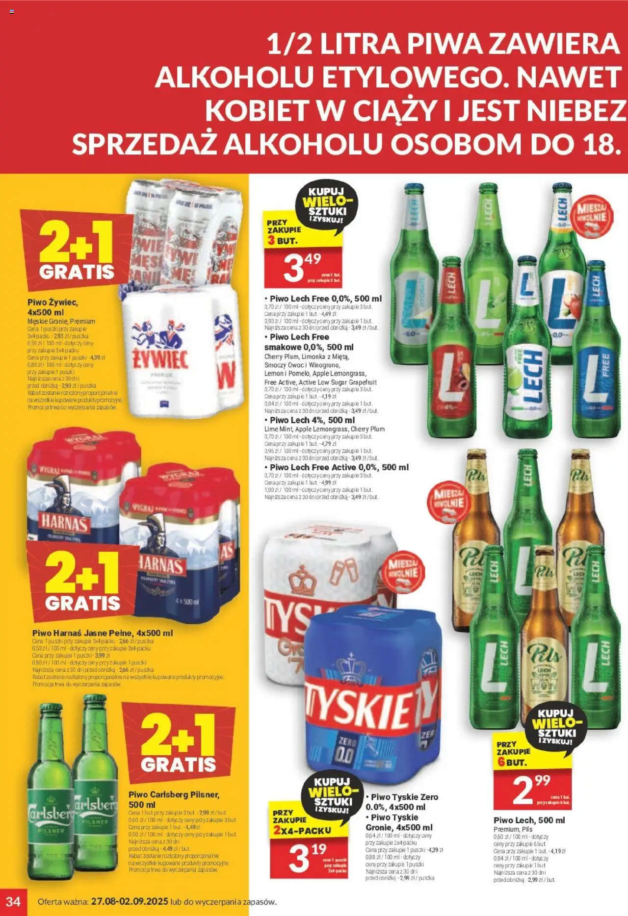 Twój Market Gazetka od 27.08.2025 | Strona: 34 | Produkty: Smoczy owoc, Piwo Carlsberg, Róż, Piwo