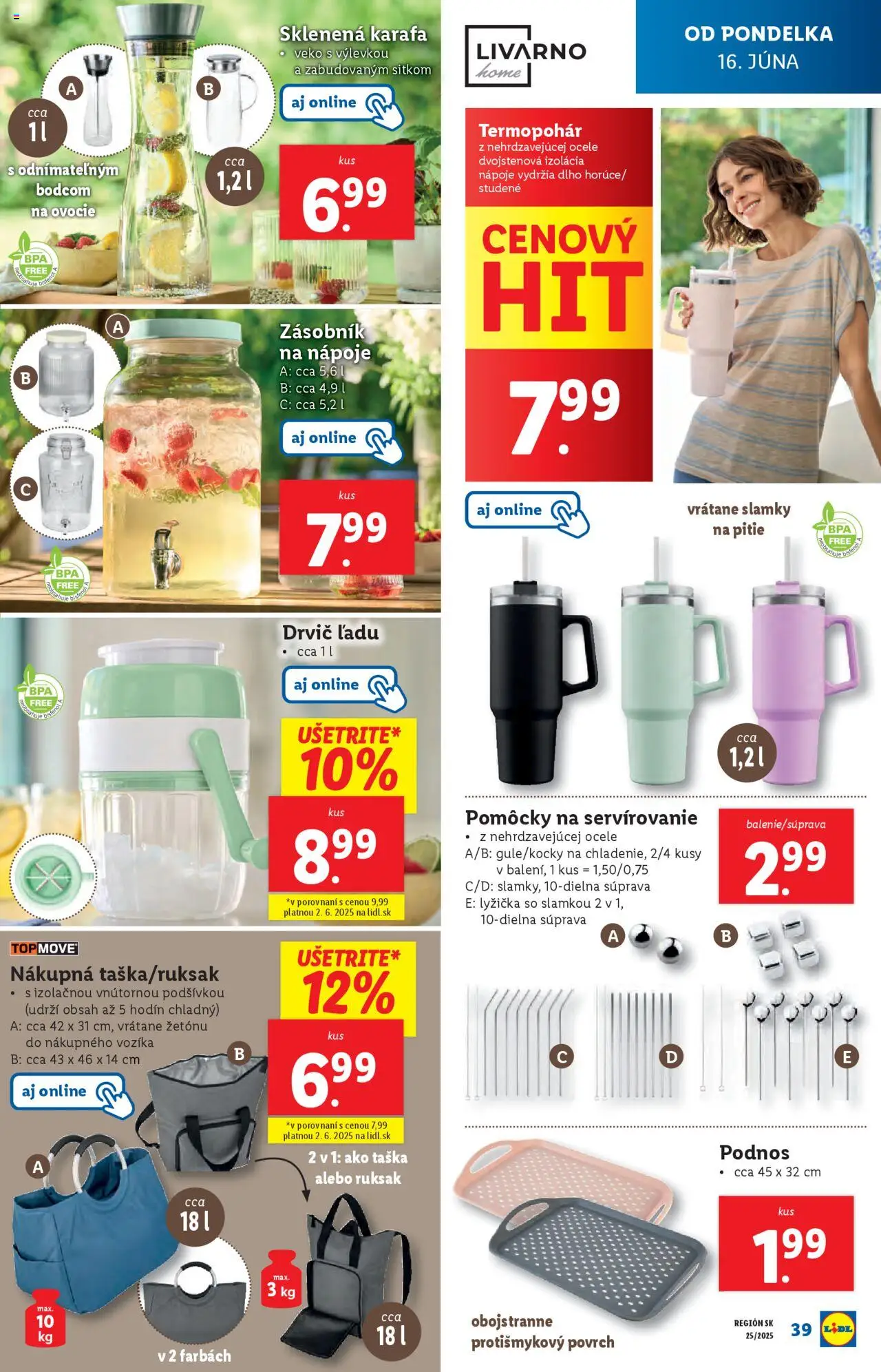 Lidl leták │ platný od 16.06.2025 | Strana: 51 | Produkty: Drvič, Ruksak, Taška