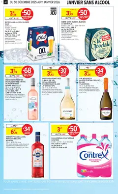 Intermarché - Prévisualisation de BOISSON AROMATISÉE À BASE DE VIN DÉSALCOOLISÉE CHARDONNAY BLANC JP CHENET 0%, 75 cl - 4,56 € le litre valide à partir de 30.12.2025 | Page: 42