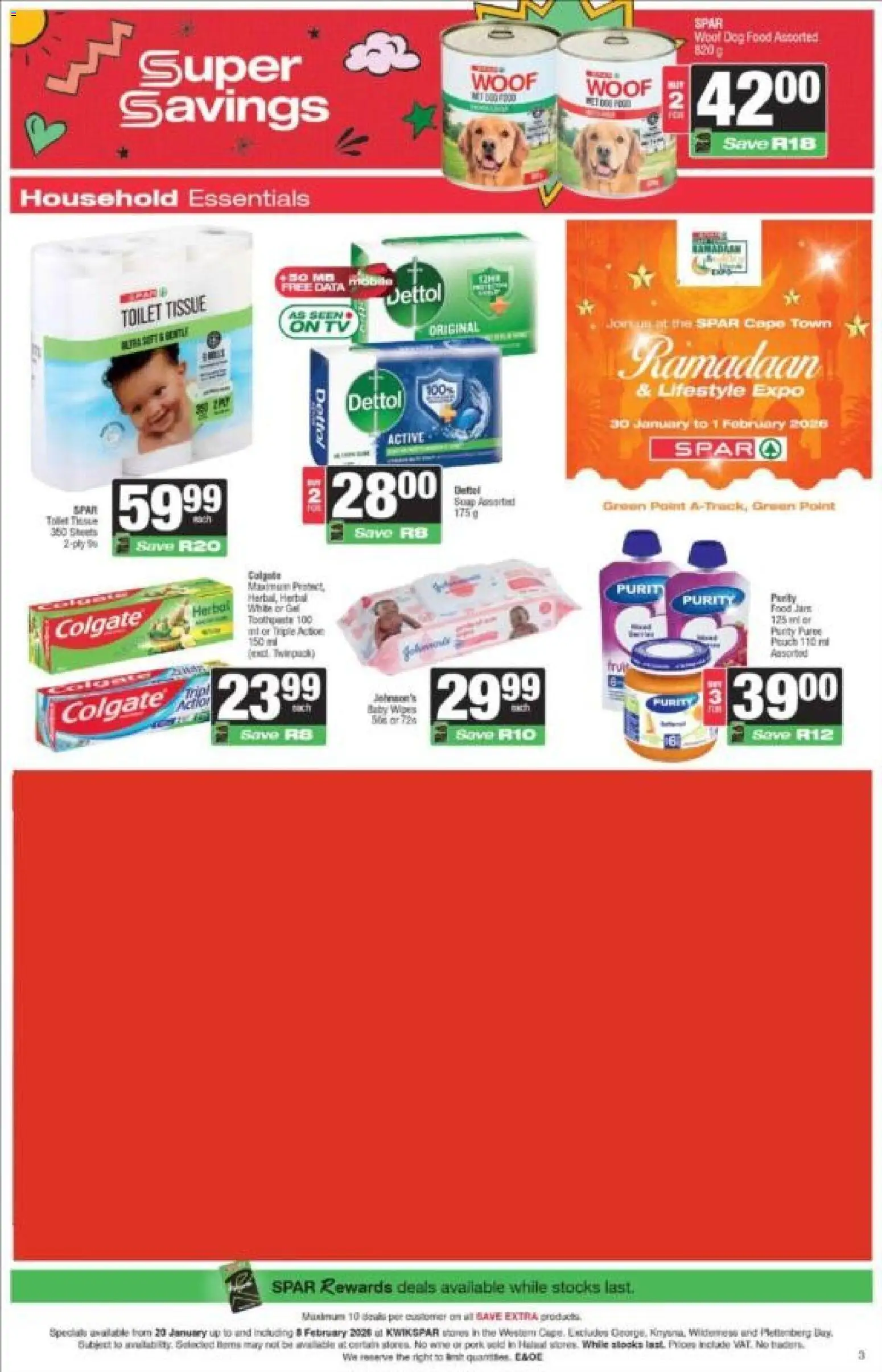New KWIKSPAR catalogue – valid from 20.01.2026 | Page: 3 | Products: Data, TV, Toilet, Dog food