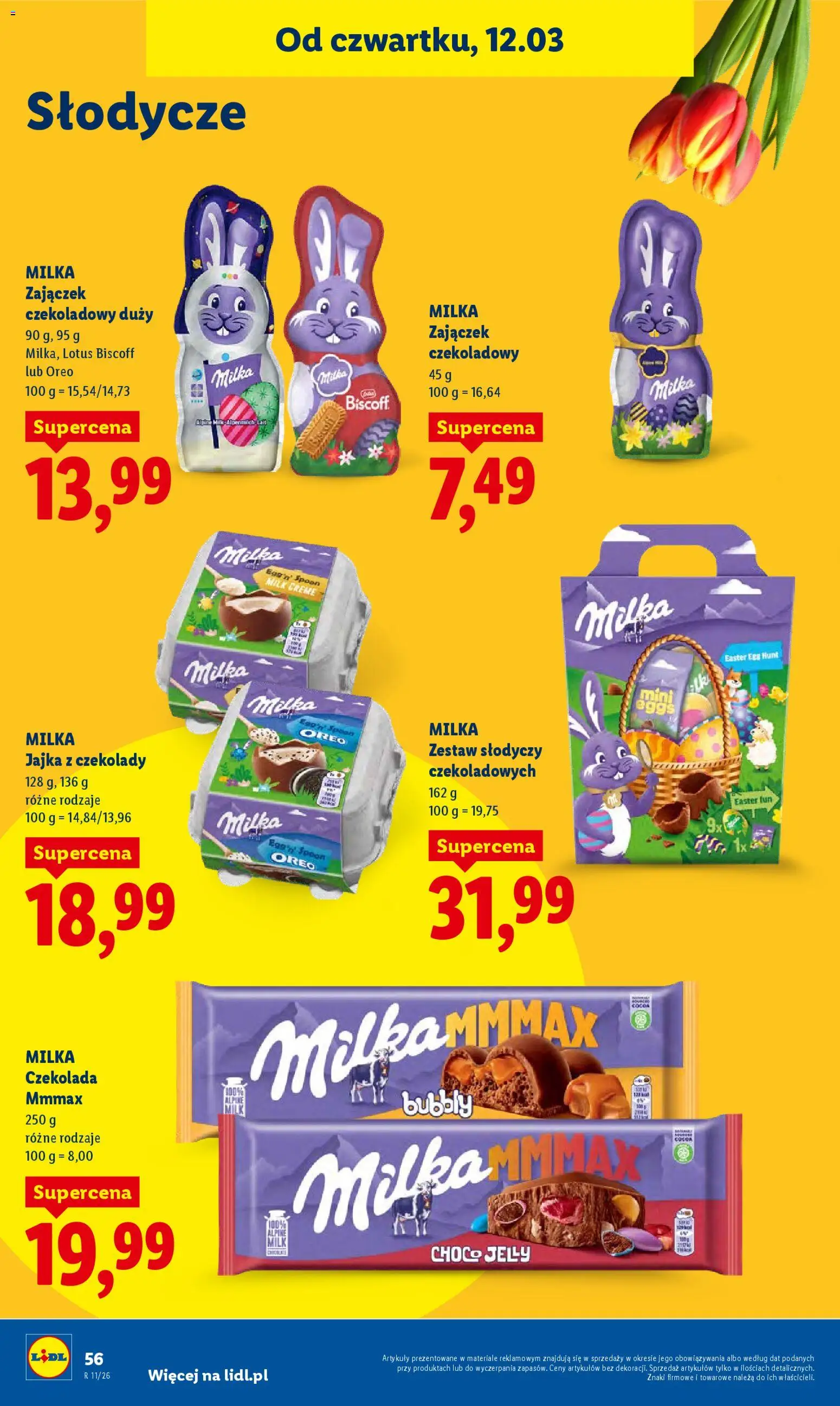 Lidl Polsko leták od 12.03.2026 | Strana: 58 | Produkty: Milka, Lotus Biscoff, Oreo, Lotus