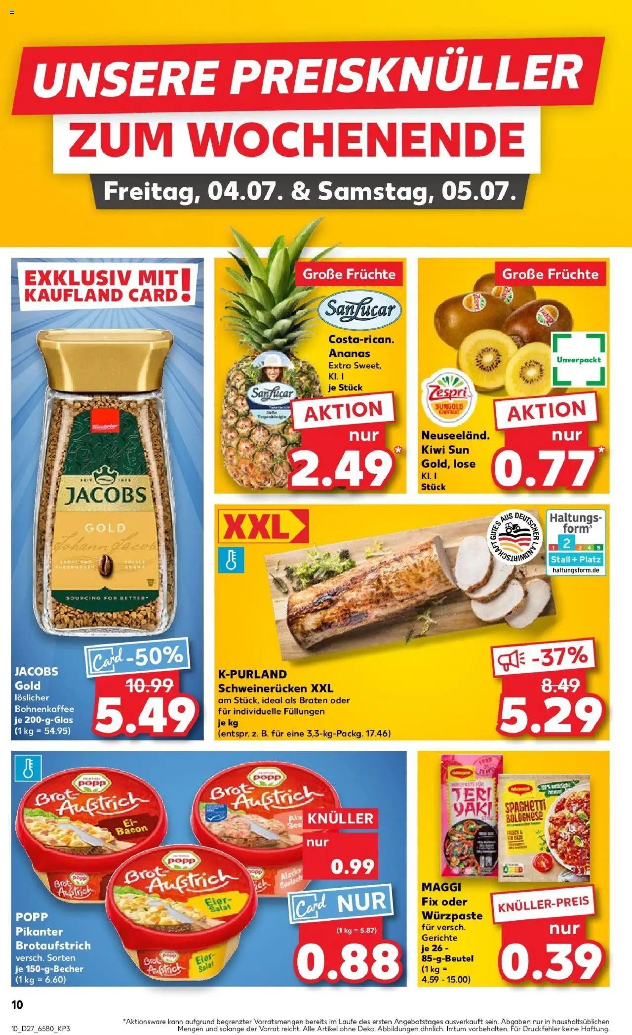 Kaufland prospekt Detmold	 - gültig ab dem 03.07.2025 | Seite: 10 | Produkte: Maggi, Ananas, Brot, Salat