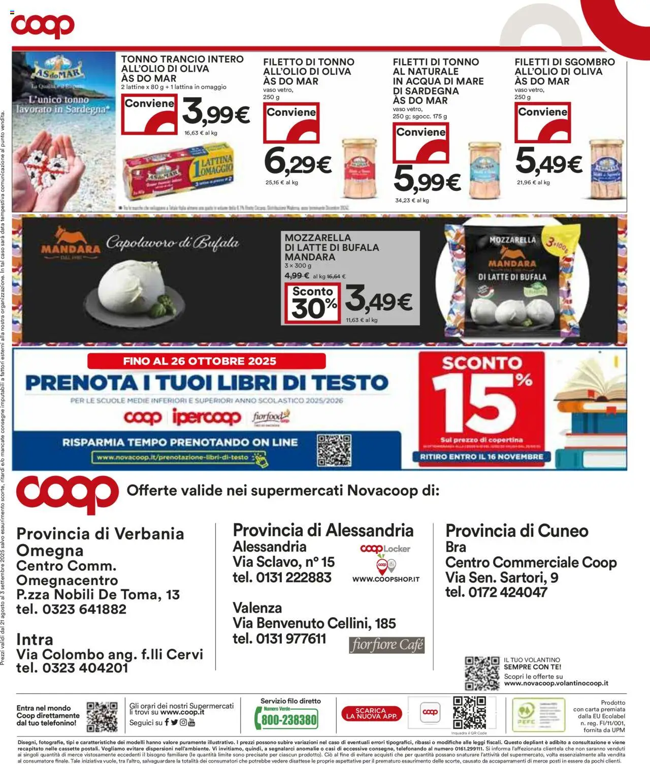 Volantino COOP del 21.08.2025 | Pagina: 29 | Prodotti: Tè, Data, Tonno, Vaso